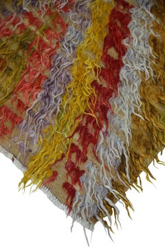 Alfombra Oriental Tulu Moderna Turca Anudada a Mano 3'4" x 5'5'" #1045