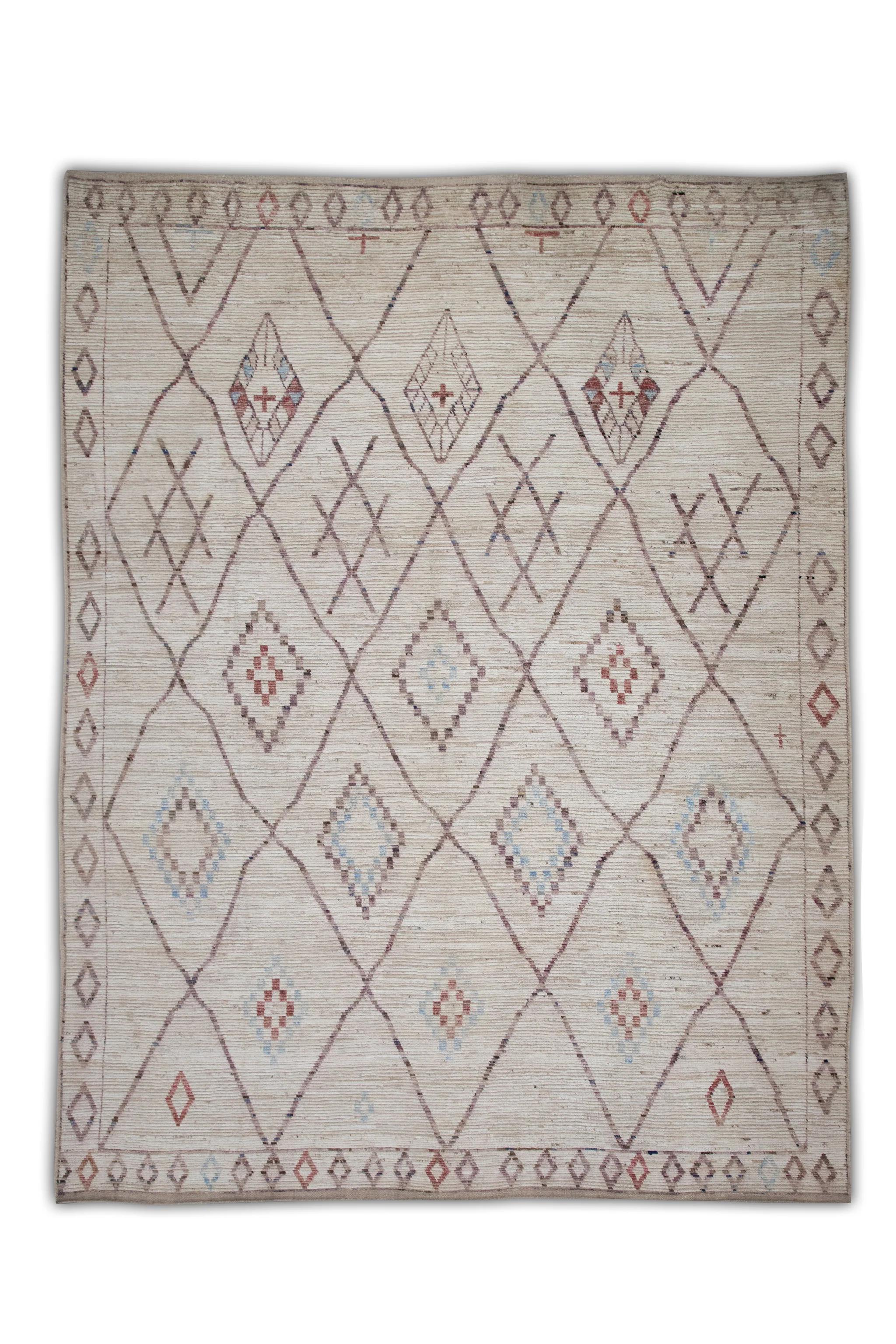 Oriental Hand Knotted Turkish Modern Rug 10'2" x 13'7" #6013 For Sale