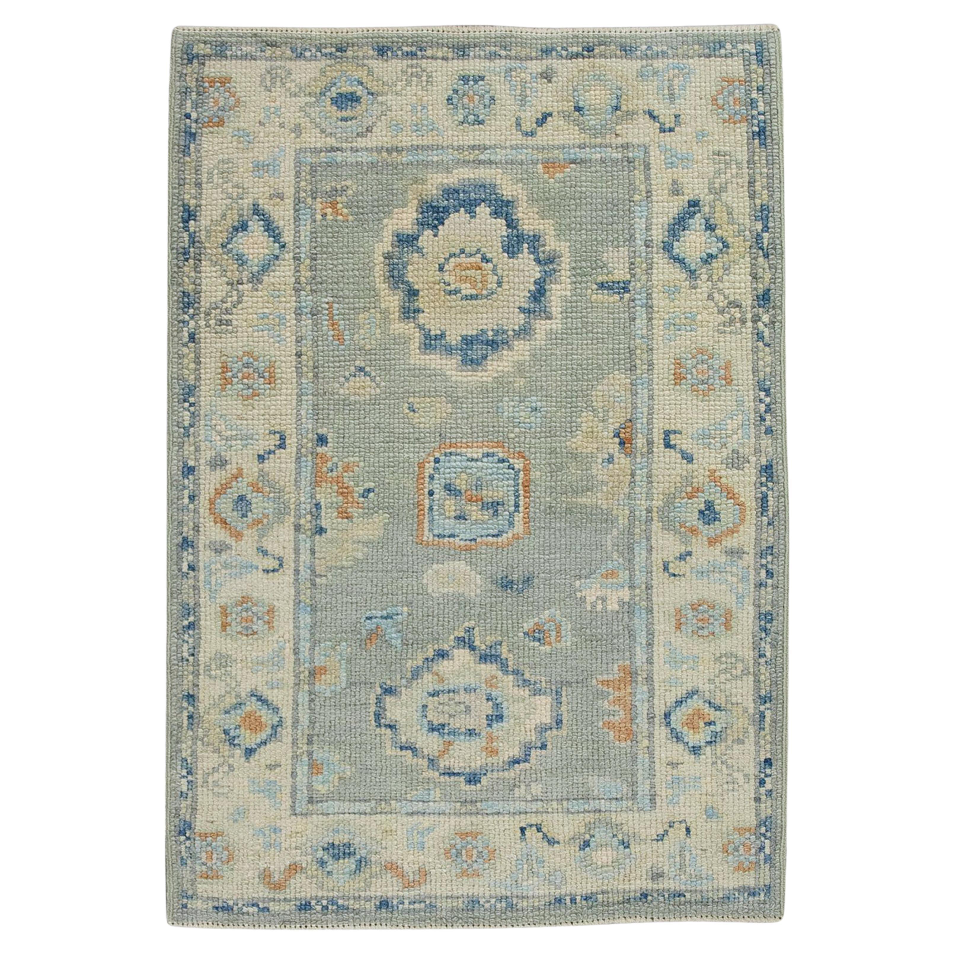 Oriental Hand Knotted Turkish Oushak Rug 2'1" x 3' Model #7799 For Sale
