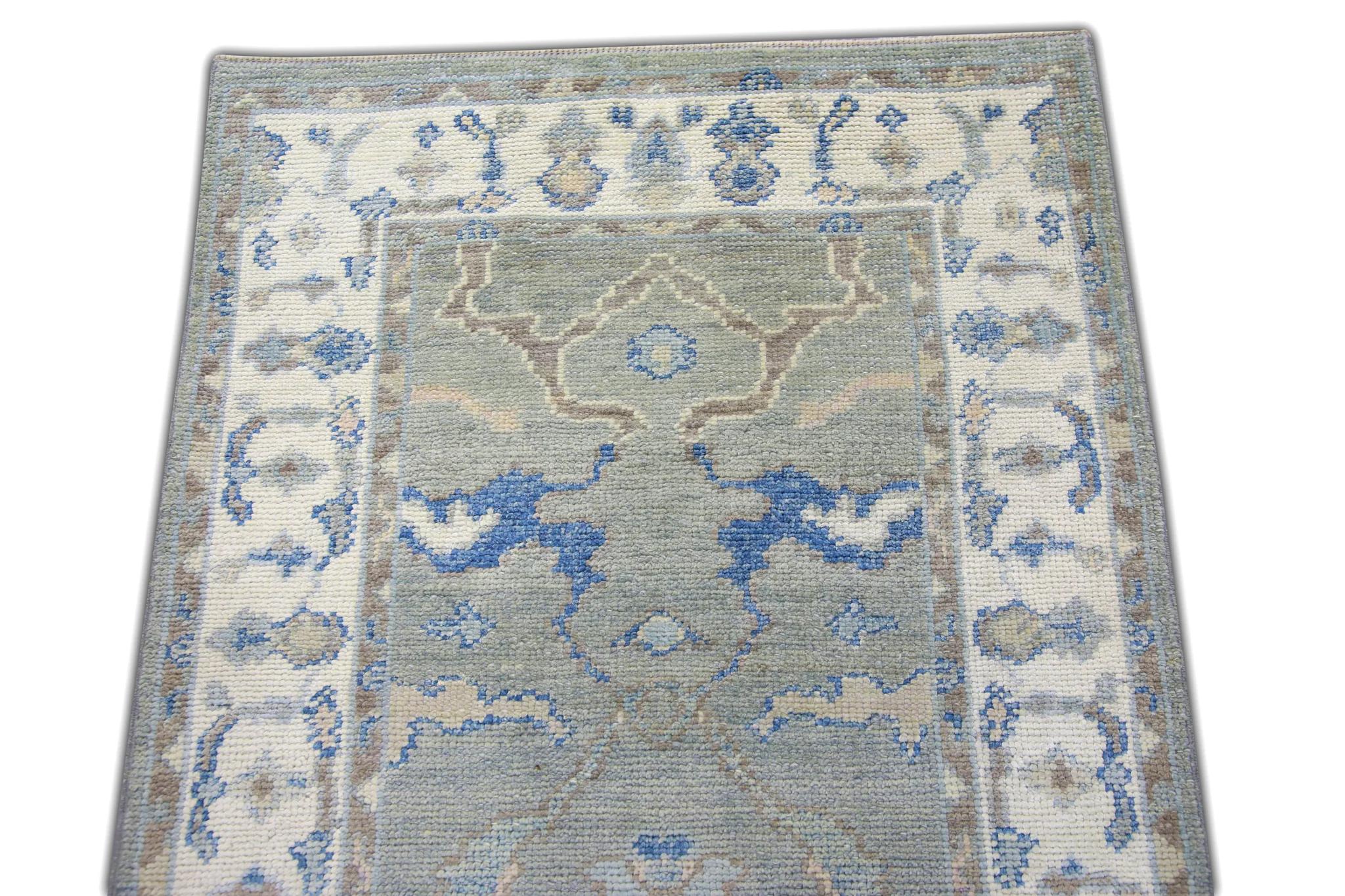 Oriental Hand Knotted Turkish Oushak Rug 2'10