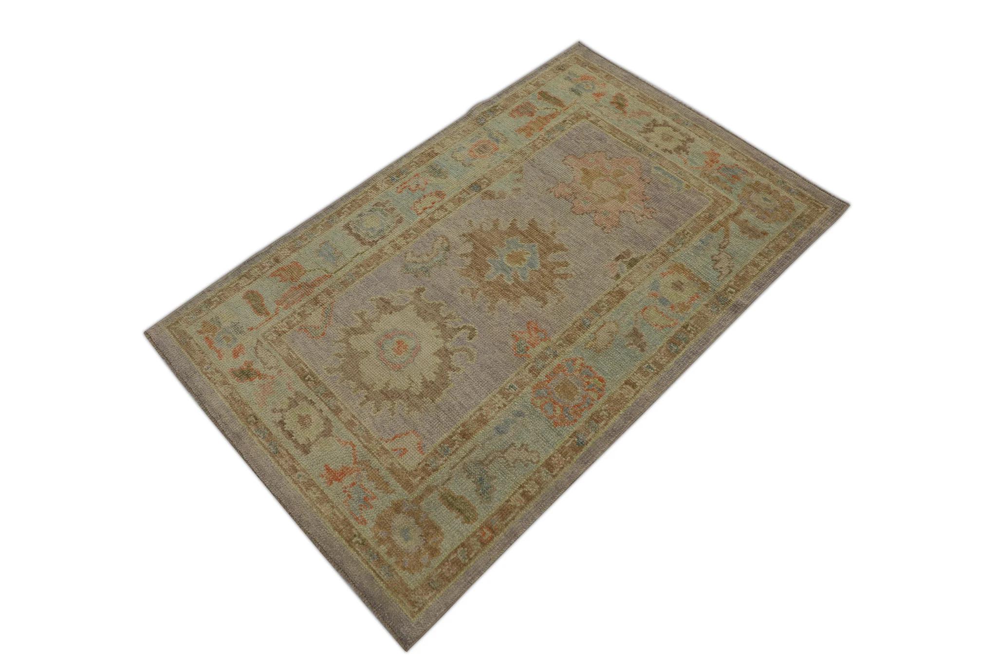 Oriental Hand Knotted Turkish Oushak Rug 3' x 4'8