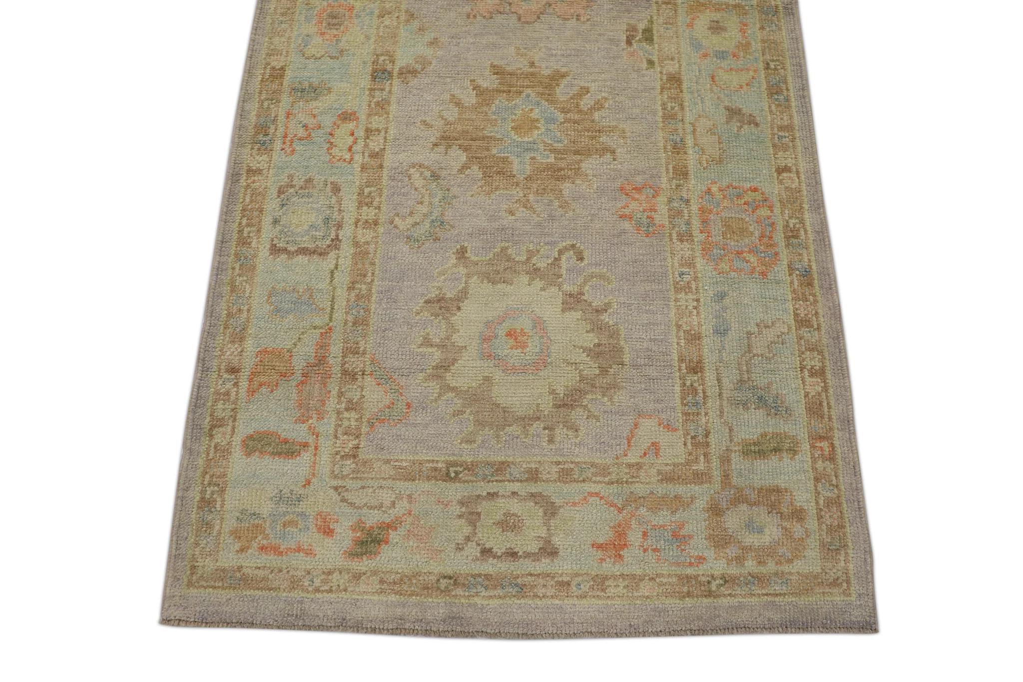 Hand-Woven Oriental Hand Knotted Turkish Oushak Rug 3' x 4'8