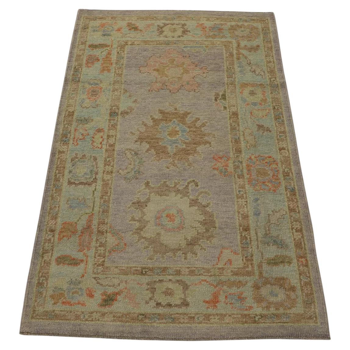 Oriental Hand Knotted Turkish Oushak Rug 3' x 4'8" #2312 For Sale