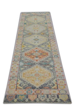 Oriental Hand Knotted Turkish Oushak Rug 3'1" x 11'5" #5935