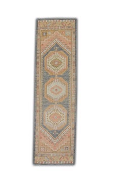 Orientalischer handgeknüpfter türkischer Oushak-Teppich 3'1"x 10'11" #5117