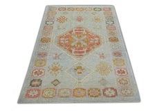 Oriental Hand Knotted Turkish Oushak Rug 3'2" x 5'1" #6103