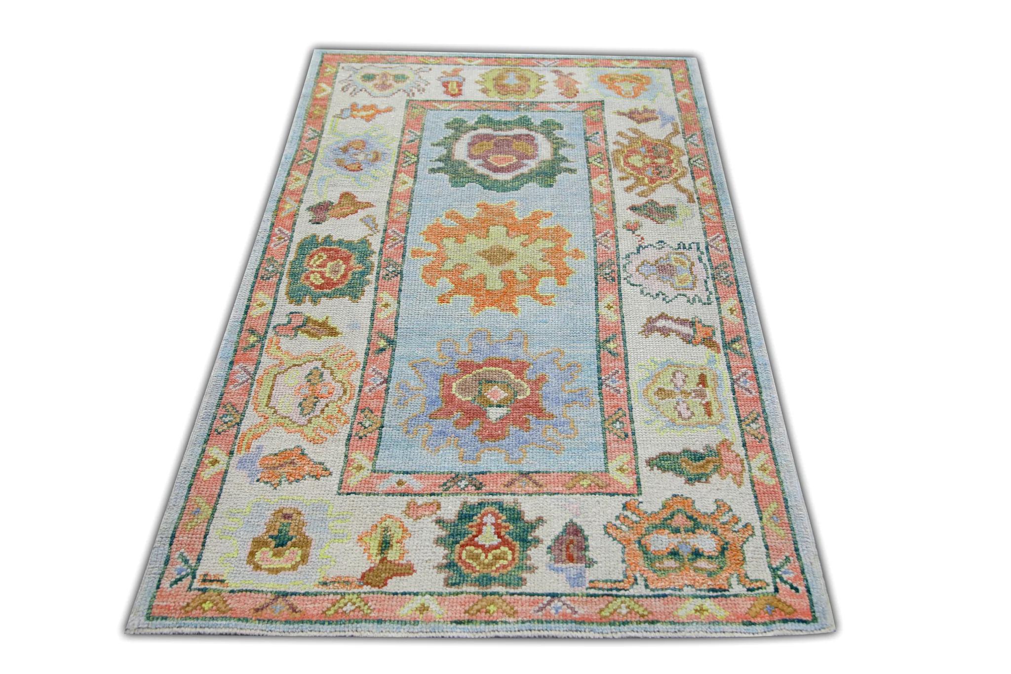 Oriental Hand Knotted Turkish Oushak Rug 3'2