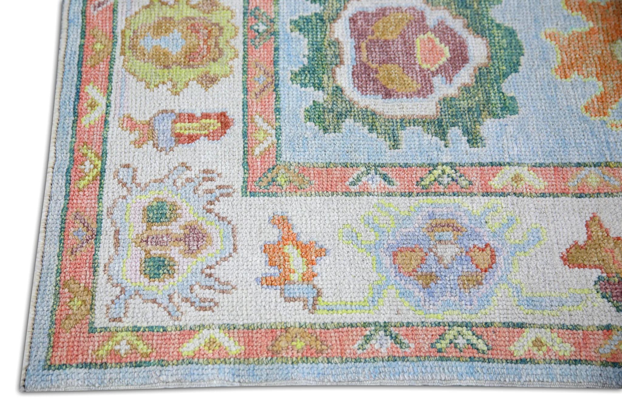 Vegetable Dyed Oriental Hand Knotted Turkish Oushak Rug 3'2