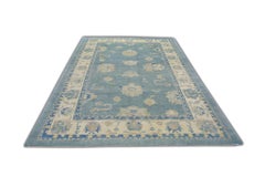 Orientalischer handgeknüpfter türkischer Oushak-Teppich 6'1" x 8'10" #5519