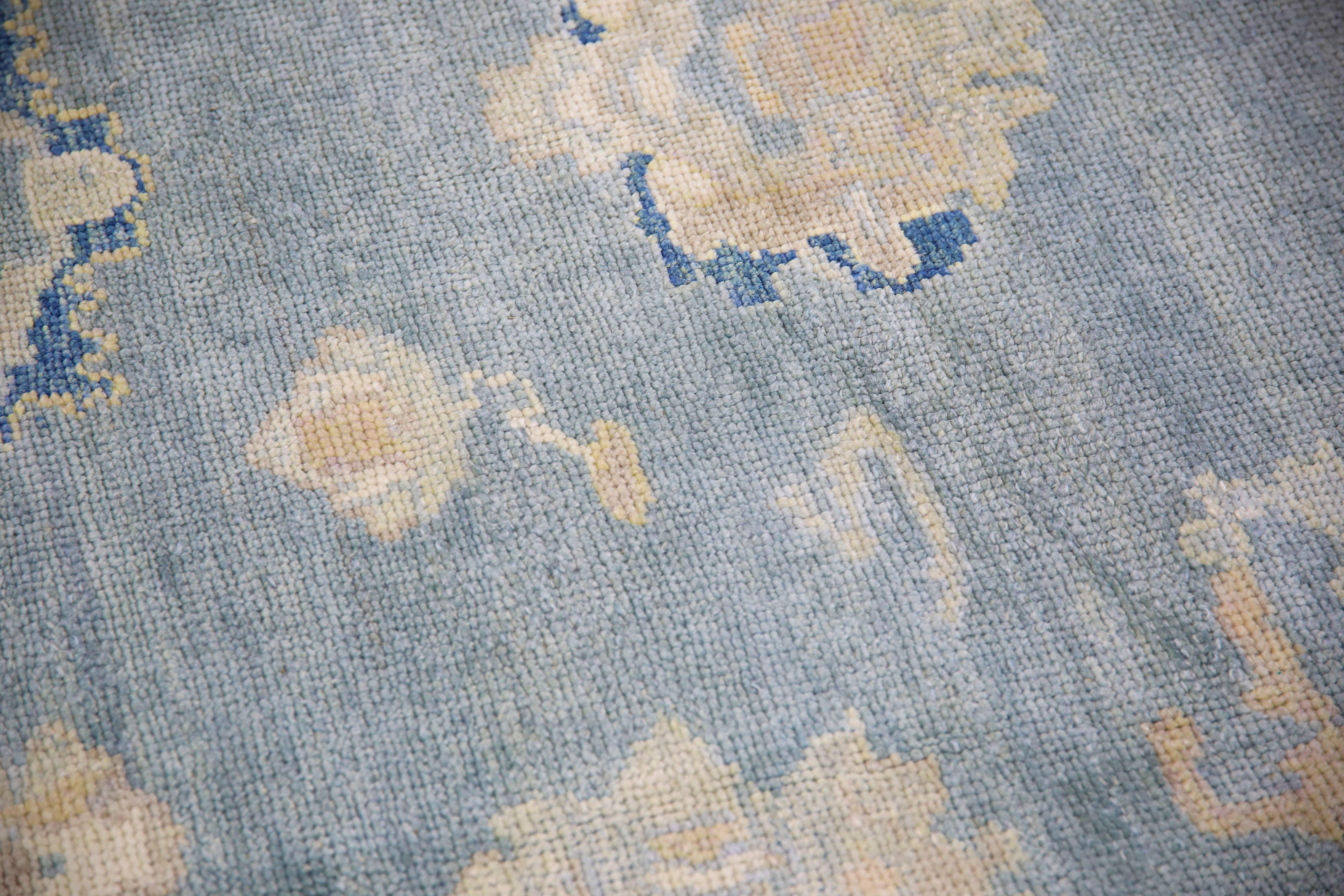 Oriental Hand Knotted Turkish Oushak Rug 6'1