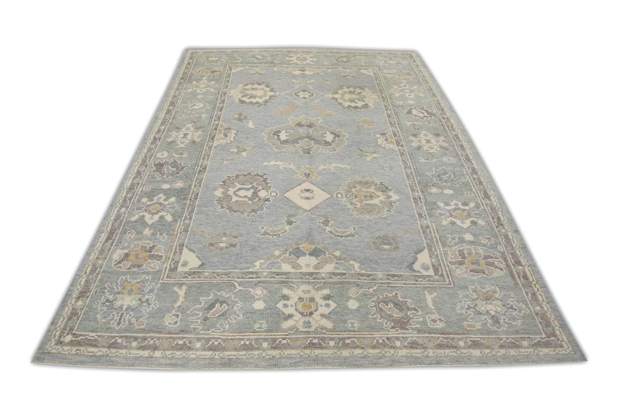 Oriental Hand Knotted Turkish Oushak Rug  6'1
