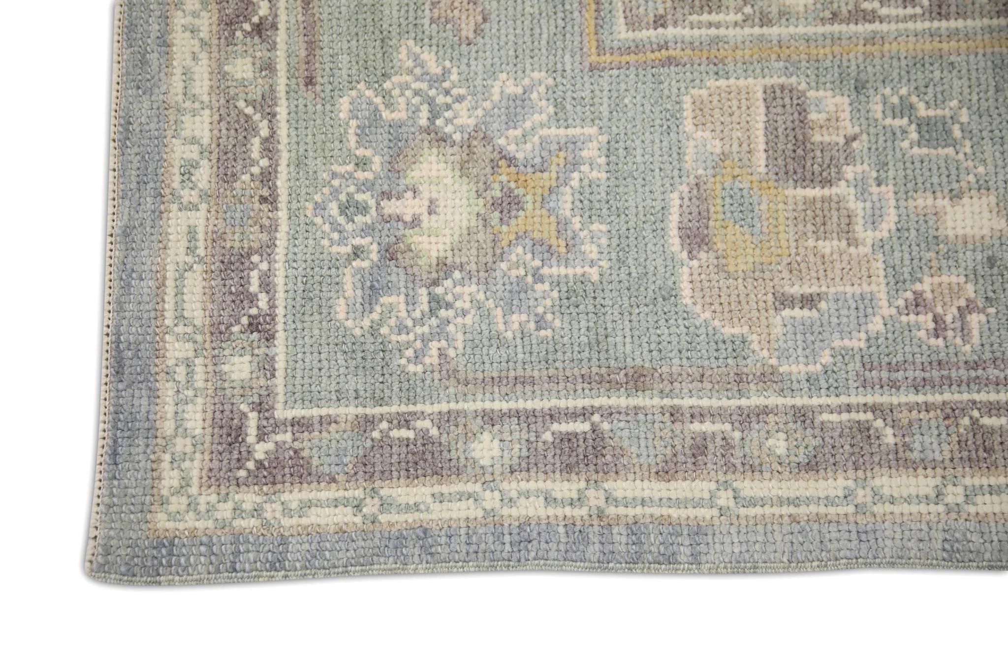 Vegetable Dyed Oriental Hand Knotted Turkish Oushak Rug  6'1