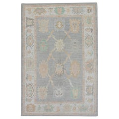 Orientalischer handgeknüpfter türkischer Oushak-Teppich 6'1" x 9'3" #5369