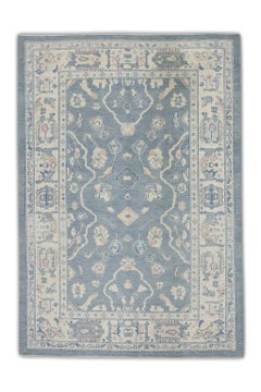 Orientalischer handgeknüpfter türkischer Oushak Teppich 6'2" x 8'2" #6988