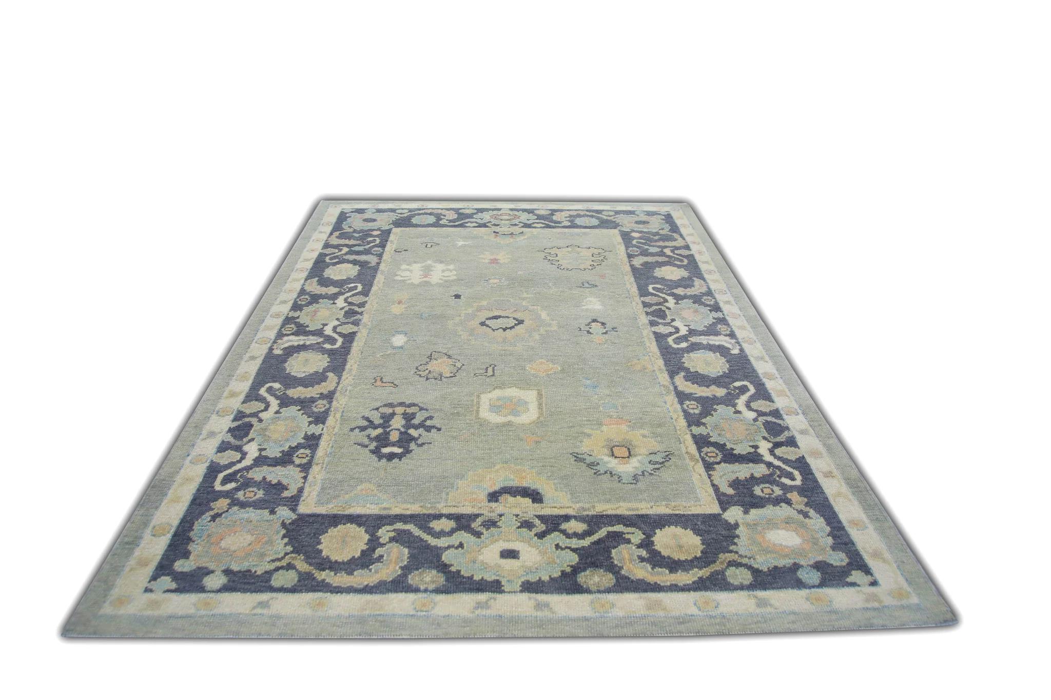Oriental Hand Knotted Turkish Oushak Rug 6'4