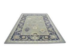 Orientalischer handgeknüpfter türkischer Oushak-Teppich 6'4" x 8'10" #5010"