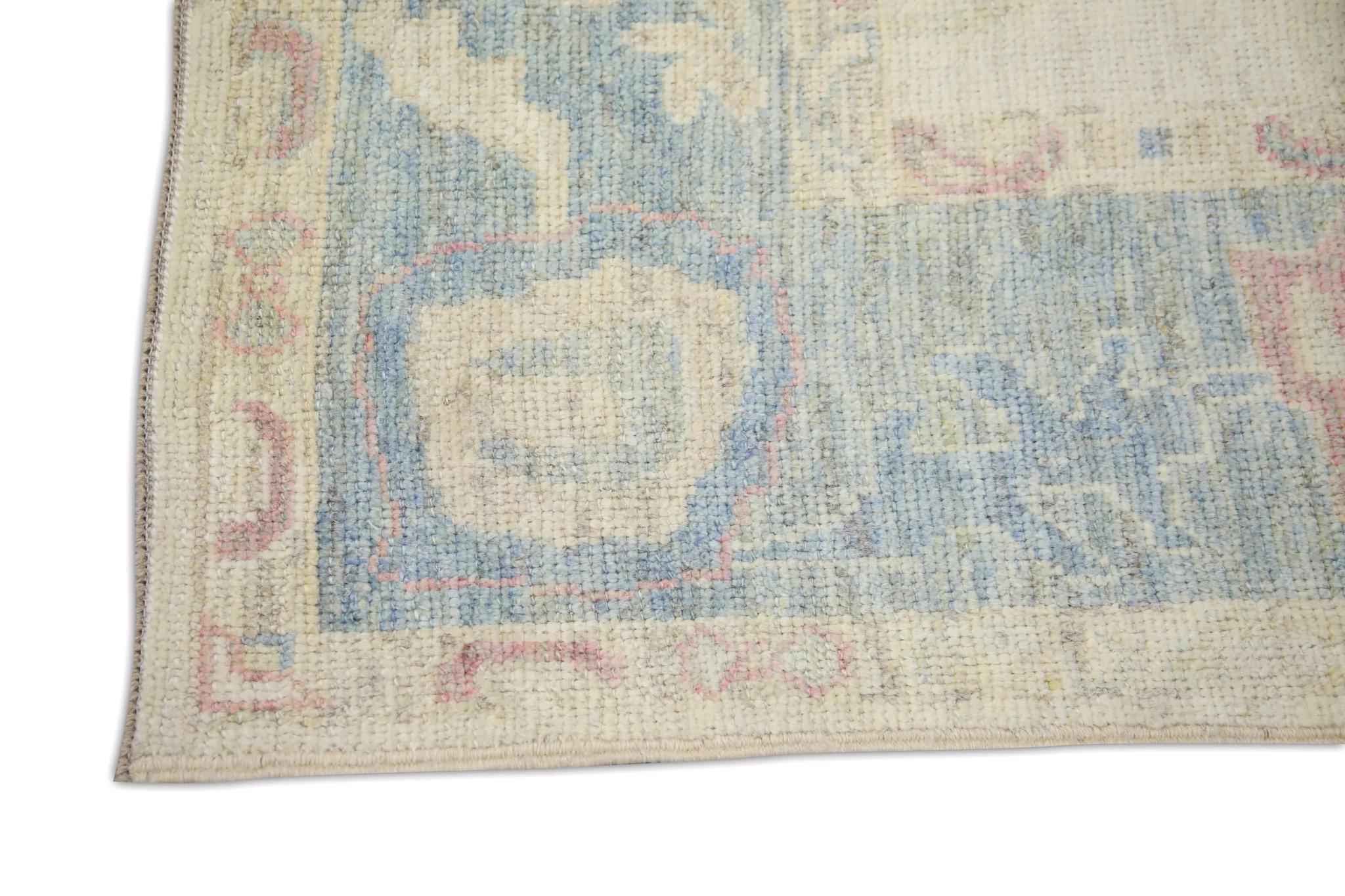 Vegetable Dyed Oriental Hand Knotted Turkish Oushak Rug 6'5