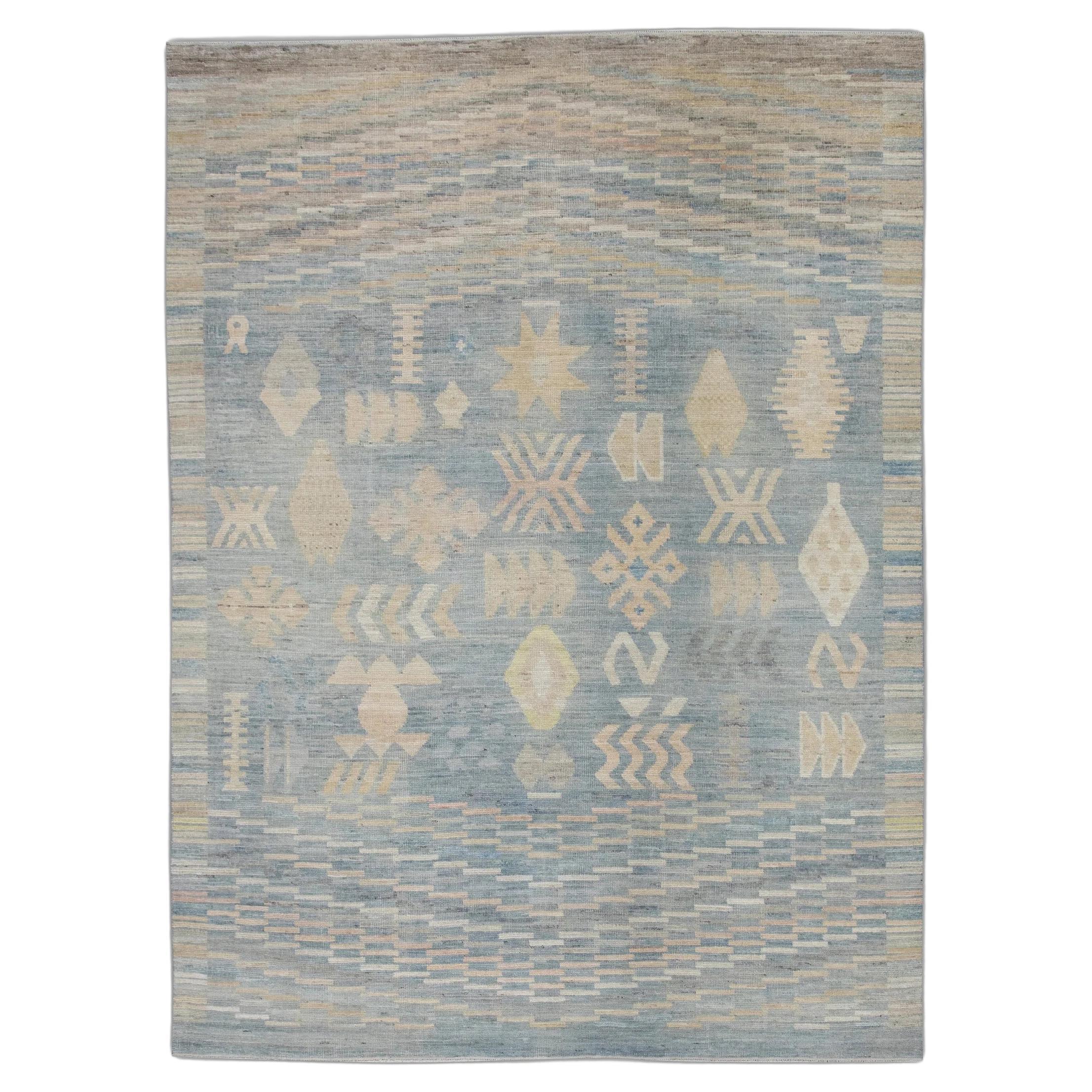 Orientalischer handgeknüpfter türkischer Oushak-Teppich 7'11" x 10' #7008