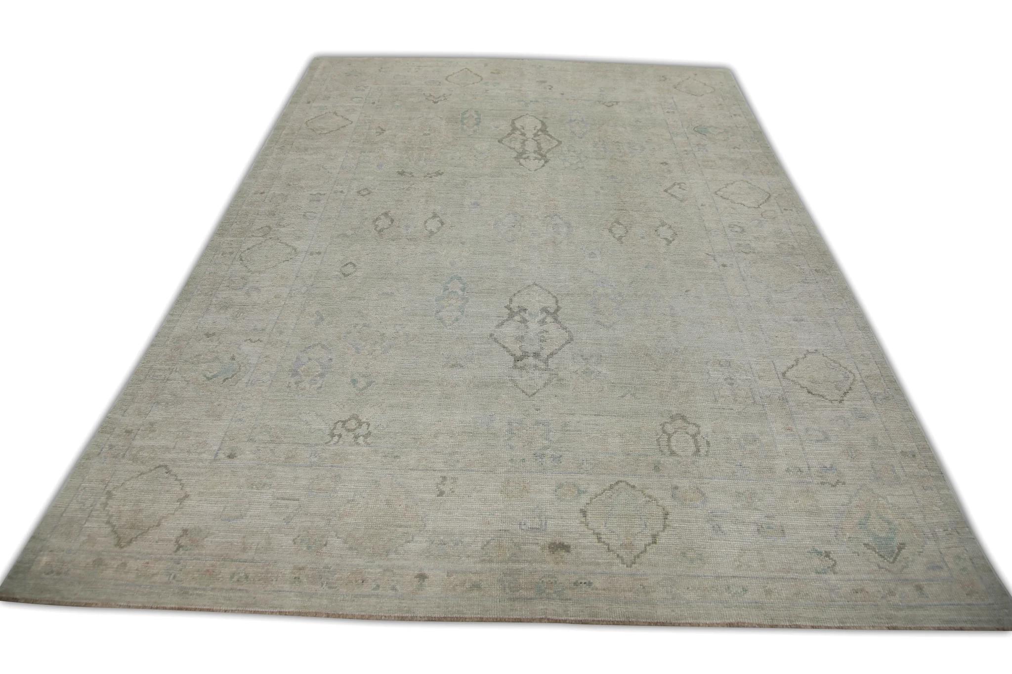 Oriental Hand Knotted Turkish Oushak Rug 7'5