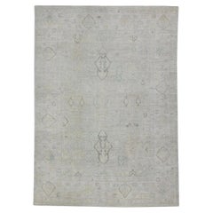 Orientalischer handgeknüpfter türkischer Oushak-Teppich 7'5" x 10' #7026