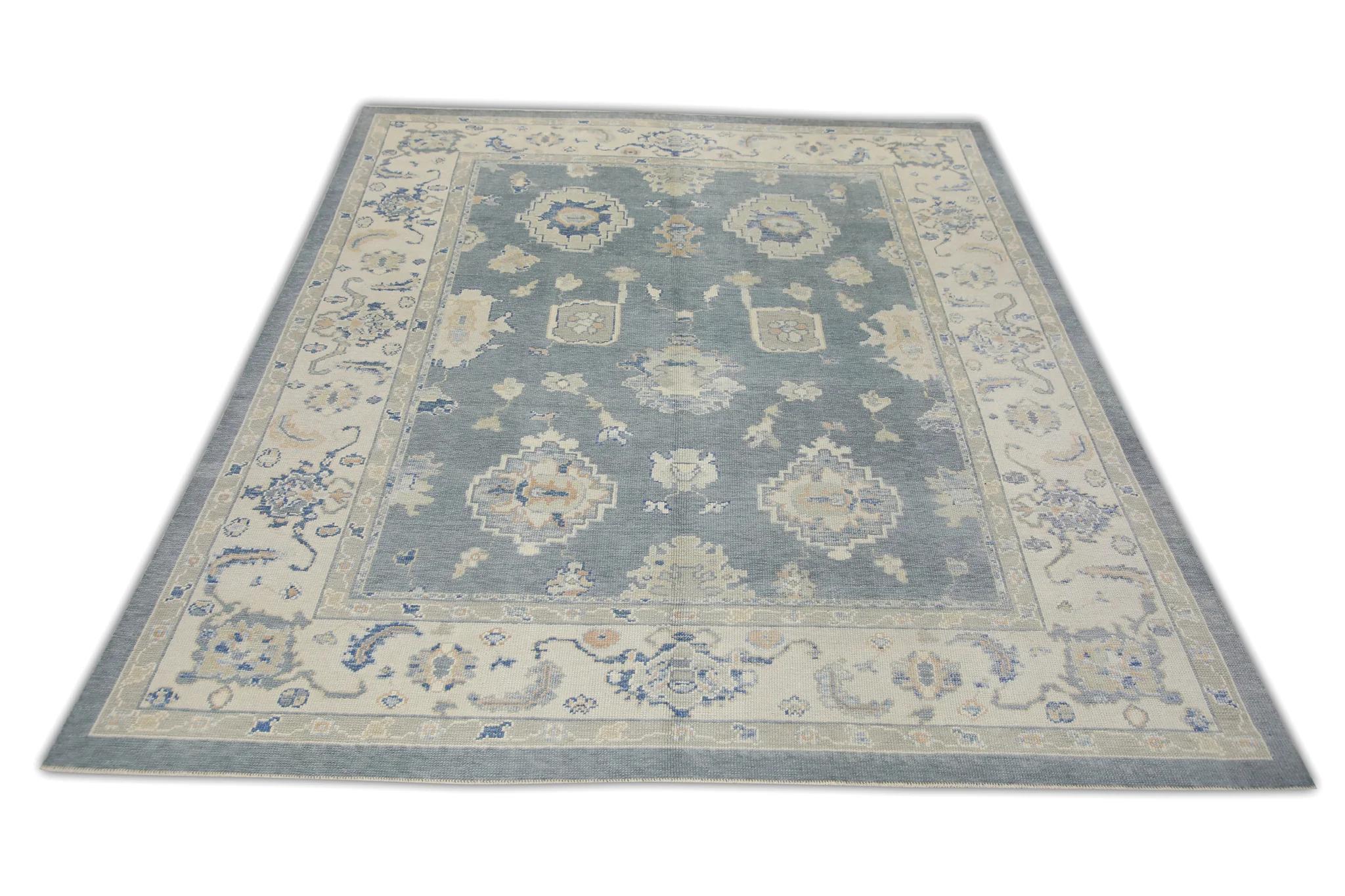 Oriental Hand Knotted Turkish Oushak Rug 8' x 9'7