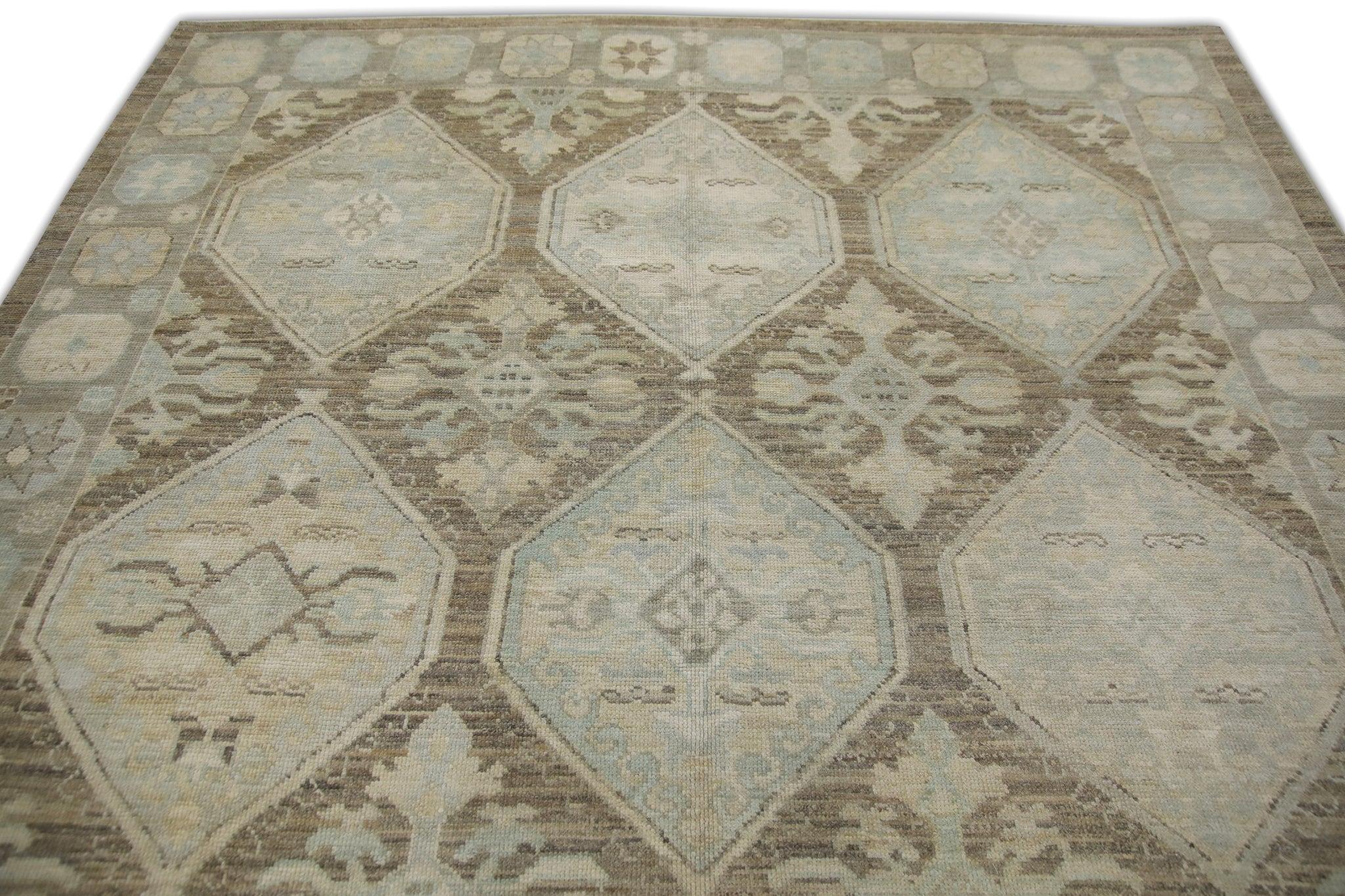 Modern Oriental Hand Knotted Turkish Oushak Rug 8'1