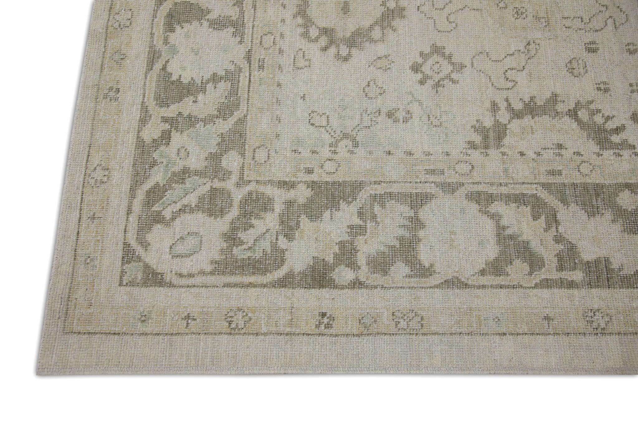 Hand-Woven Oriental Hand Knotted Turkish Oushak Rug 8'1