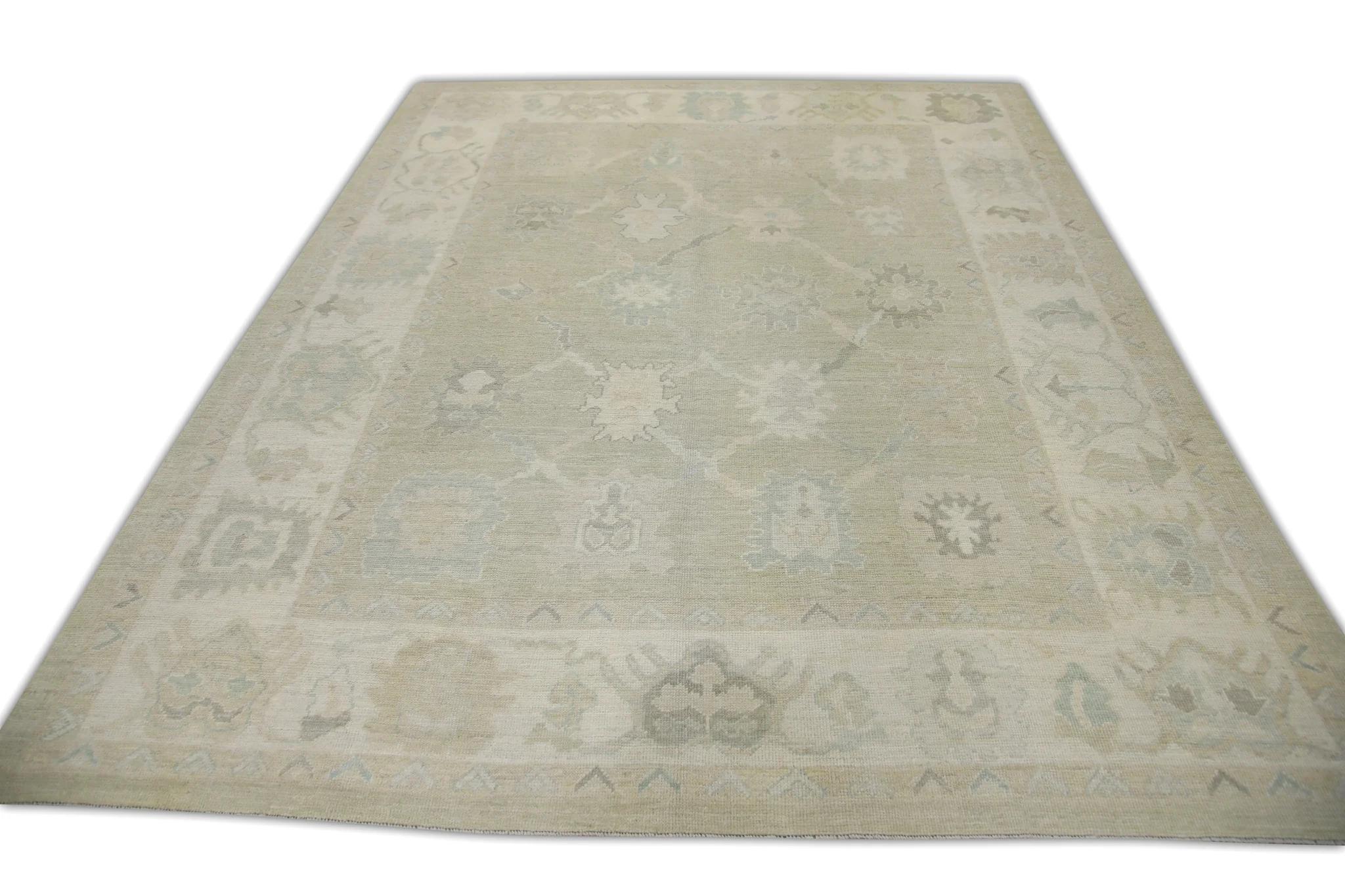 Oriental Hand Knotted Turkish Oushak Rug  8'2