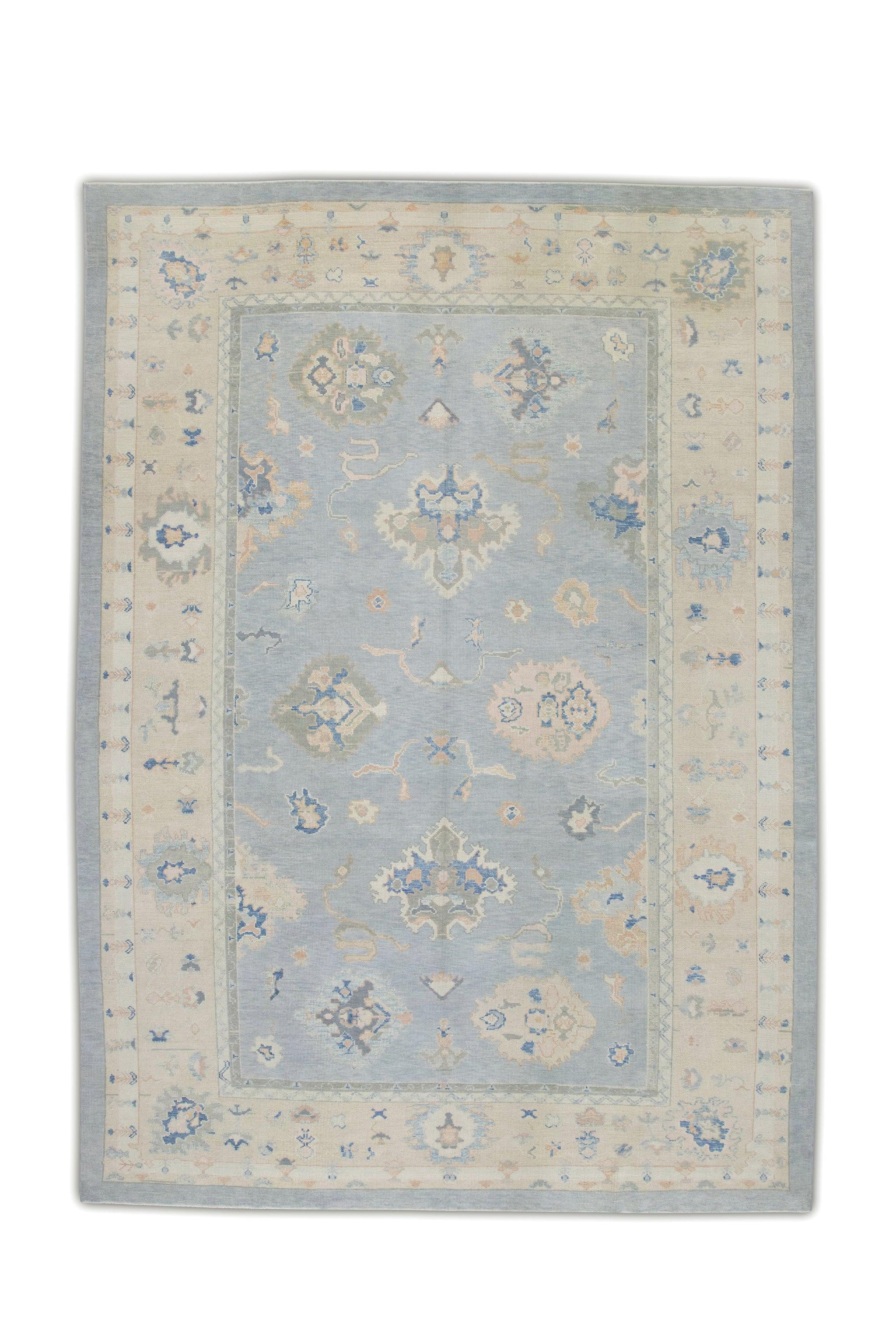 Oriental Hand Knotted Turkish Oushak Rug 9'10" x 13'9" #6989 For Sale