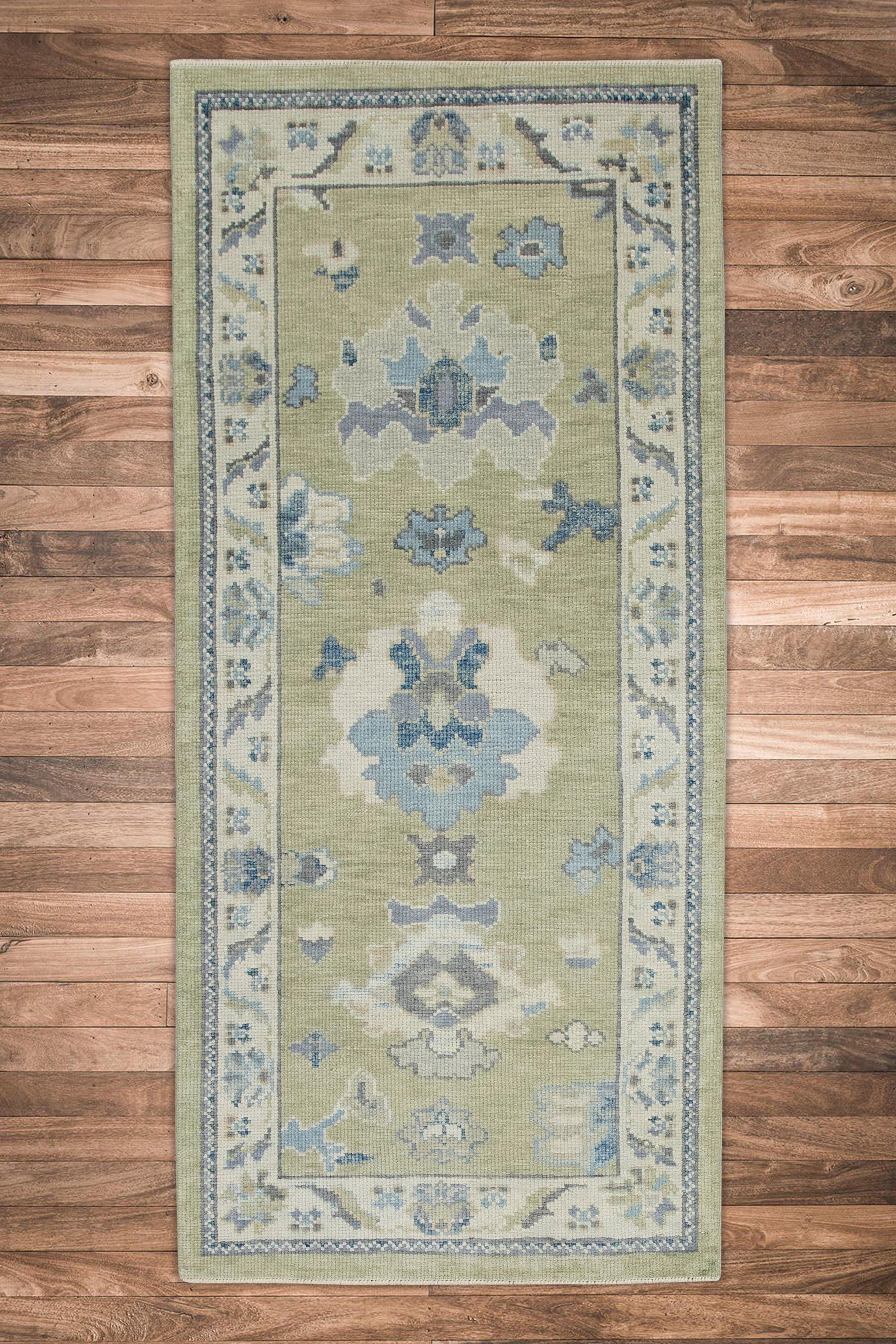 Oriental Hand Knotted Turkish Rug Runner 2'9