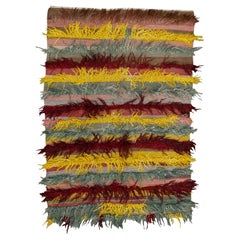 Orientalischer handgeknüpfter türkischer Tulu-Teppich 3'10" x 5'7" #291