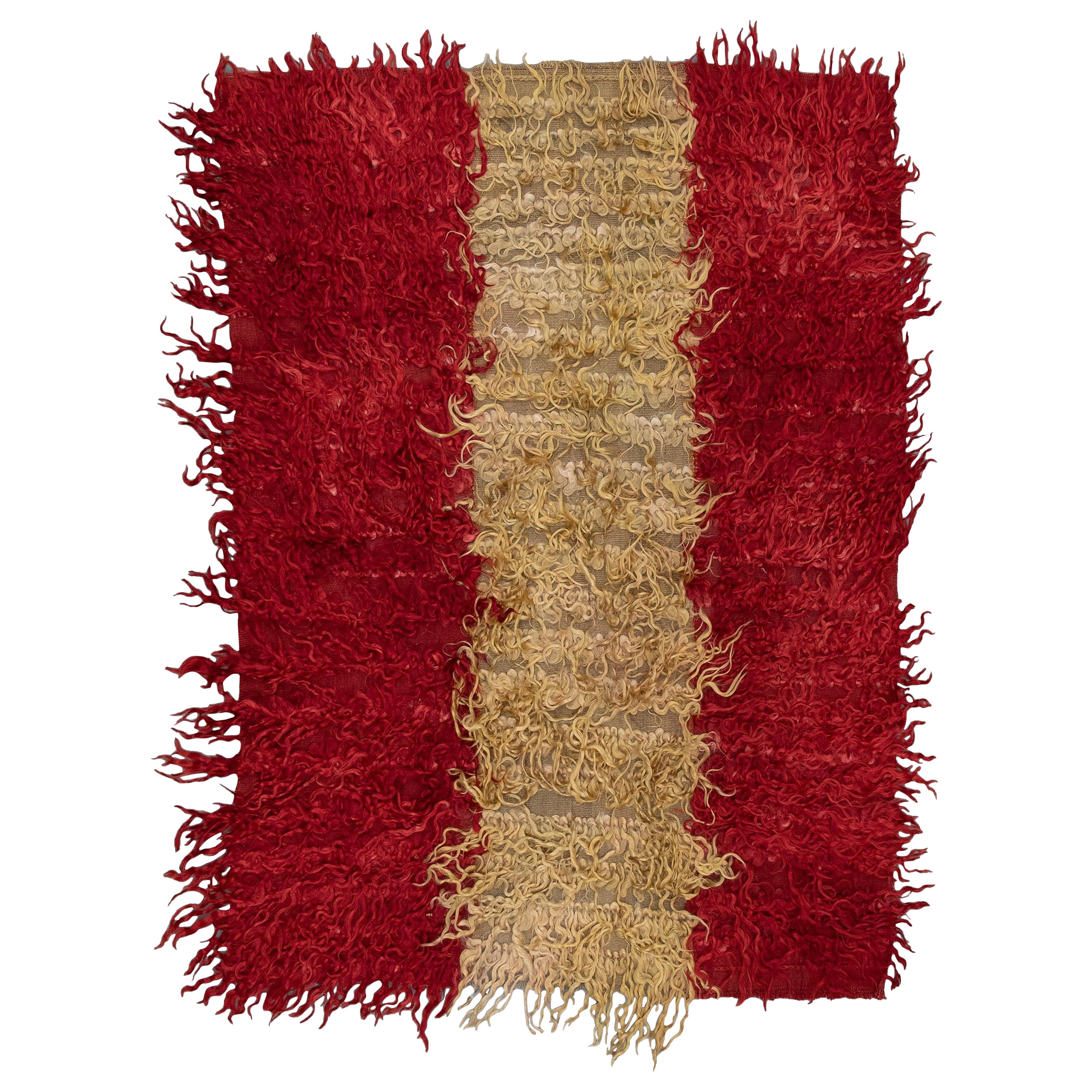 Orientalischer handgeknüpfter türkischer Tulu-Teppich 3'6" x 4'8" #283