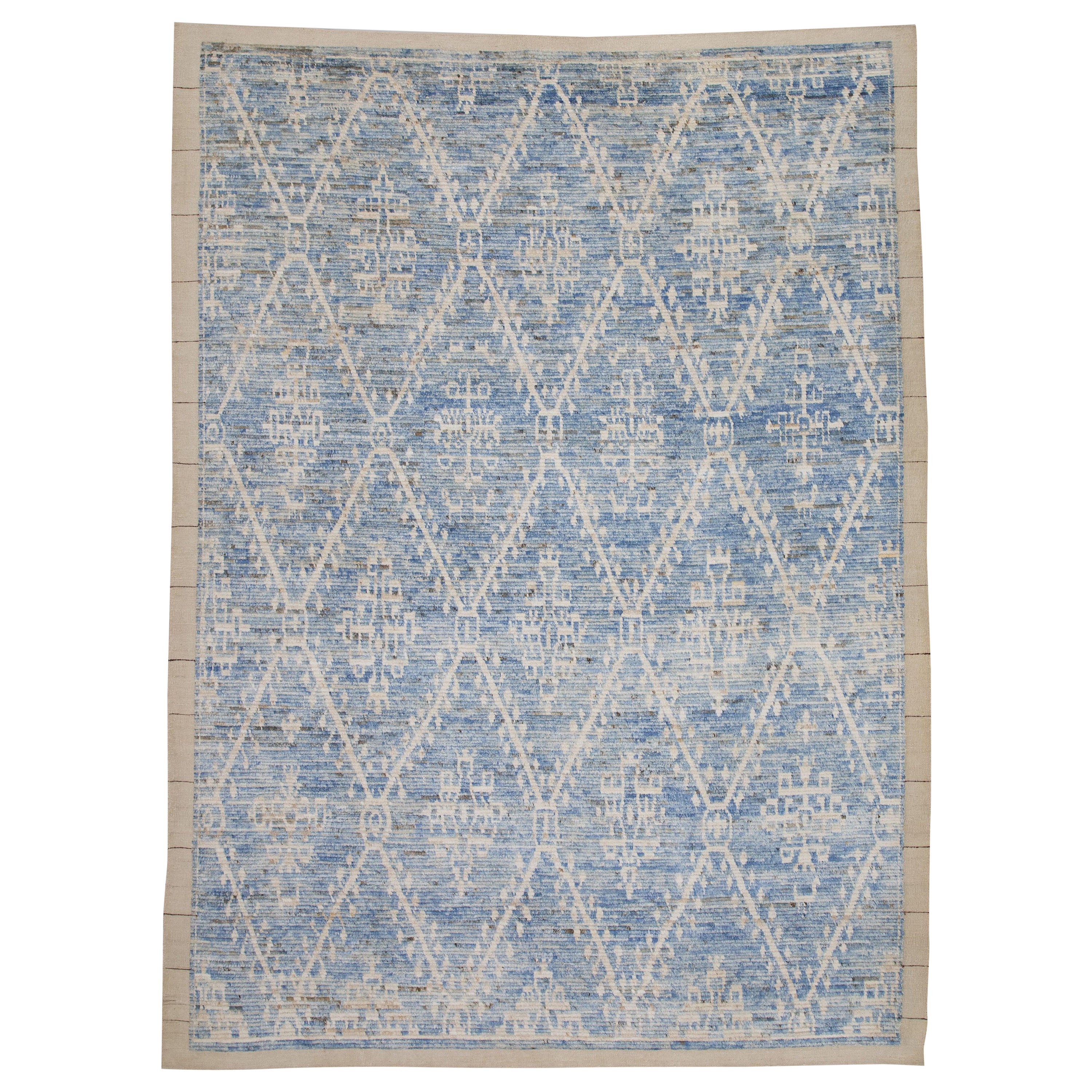 Oriental Hand Knots Rugs Turco Tulu 9'1" x 12'1" #6002