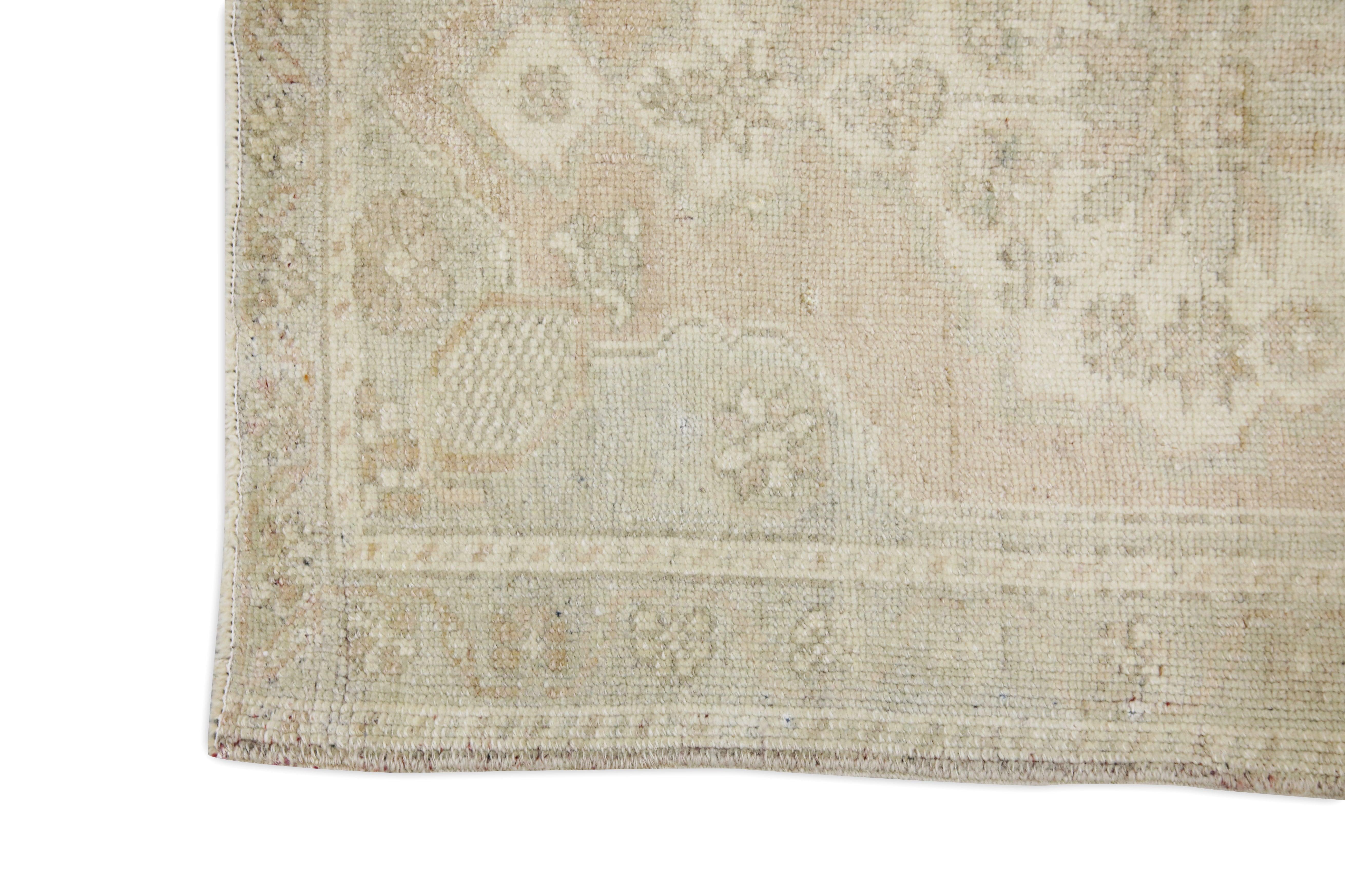 Hand-Knotted Oriental Hand Knotted Vintage Turkish Mini Rug 1'1