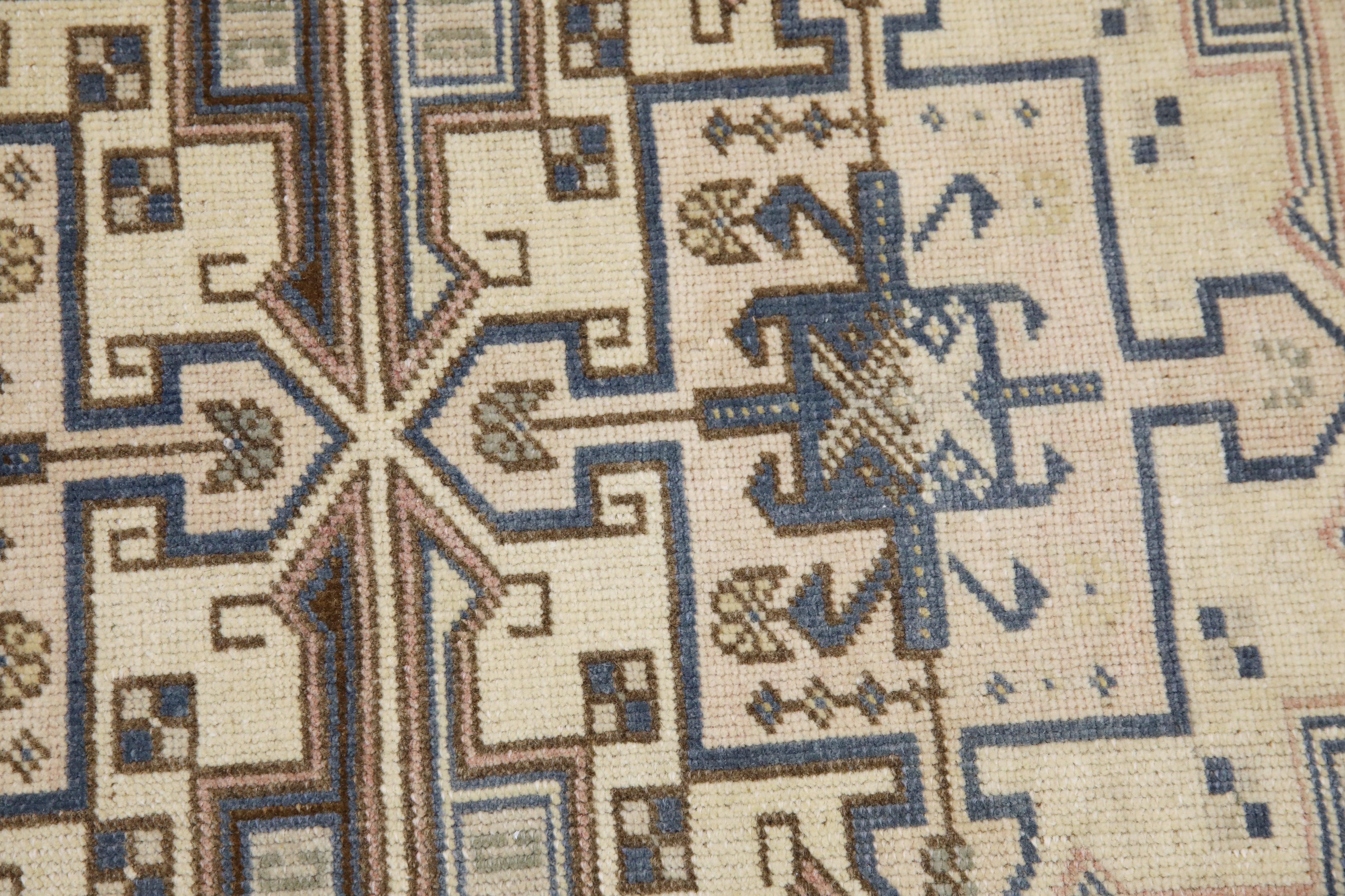 Oriental Noué à la main Vintage Turkish Mini Rug 1'10