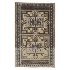 Mini tapis turc vintage noué à la main 1'10" x 2'11" n°9029