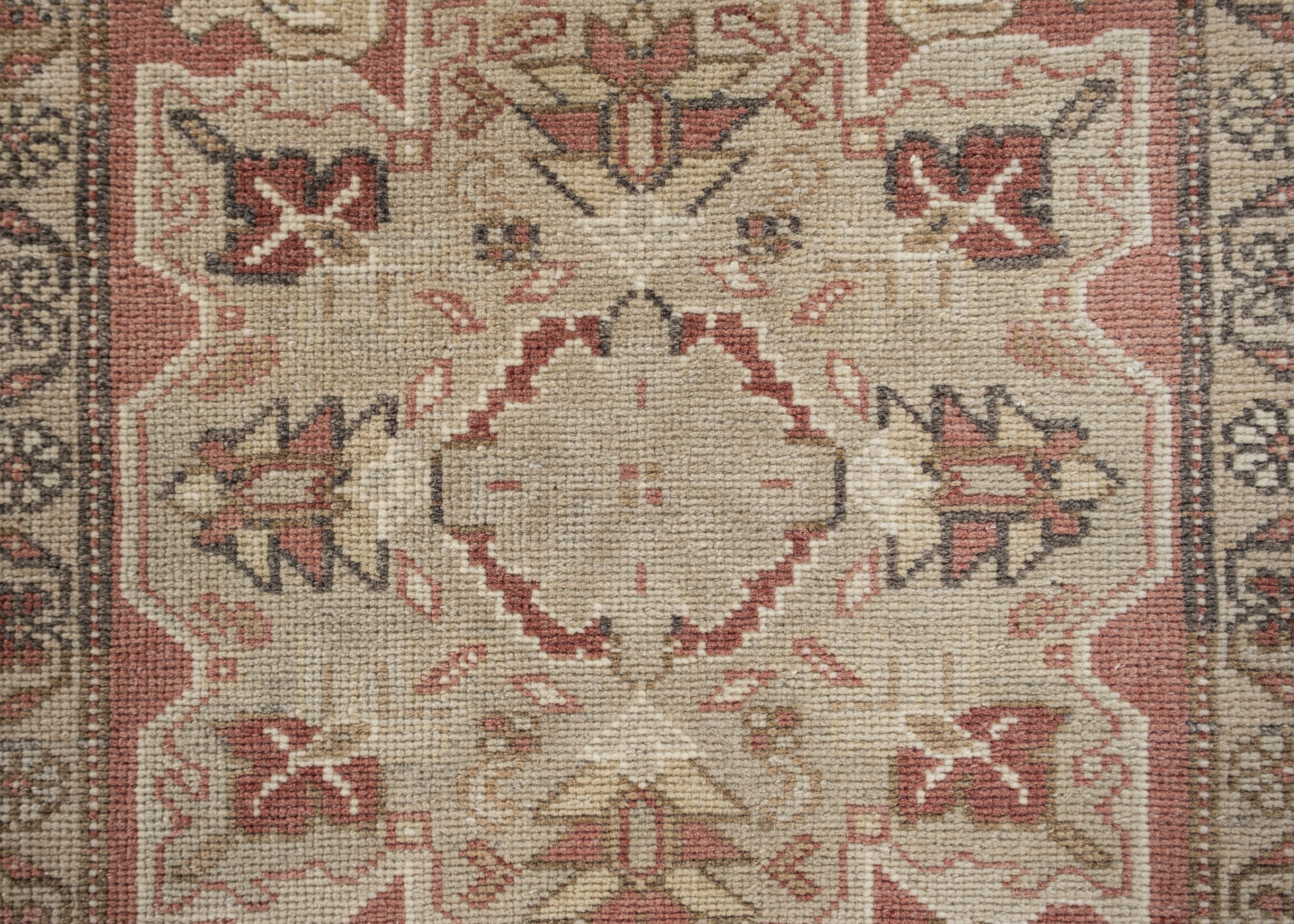 Oushak Rug Oriental Hand Knotted Turkish Oushak 3' x 4'3