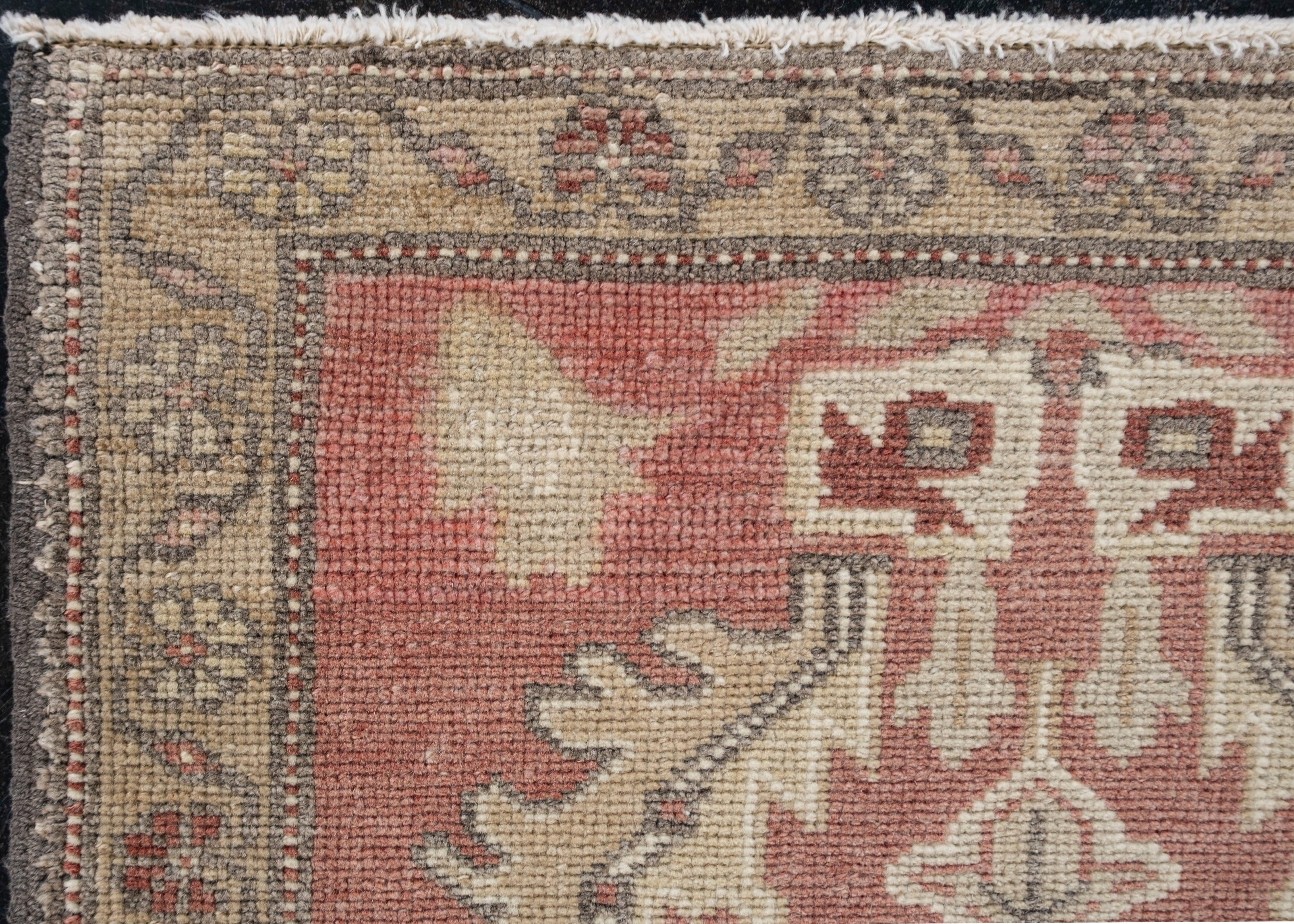 Noué à la main Mini tapis turc vintage noué à la main 1'10