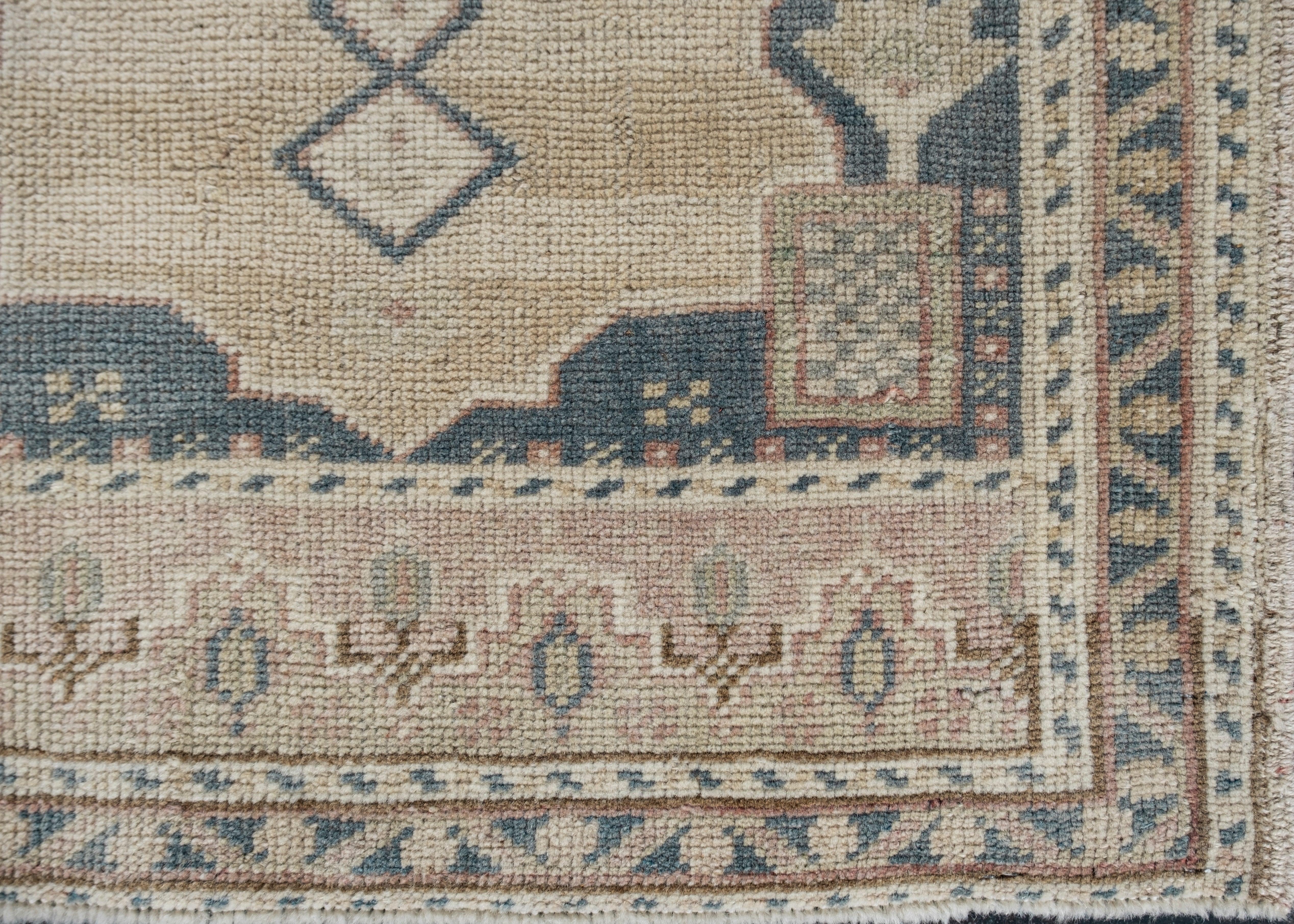 Oushak Rug Oriental Hand Knotted Turkish Oushak 5' x 6'10