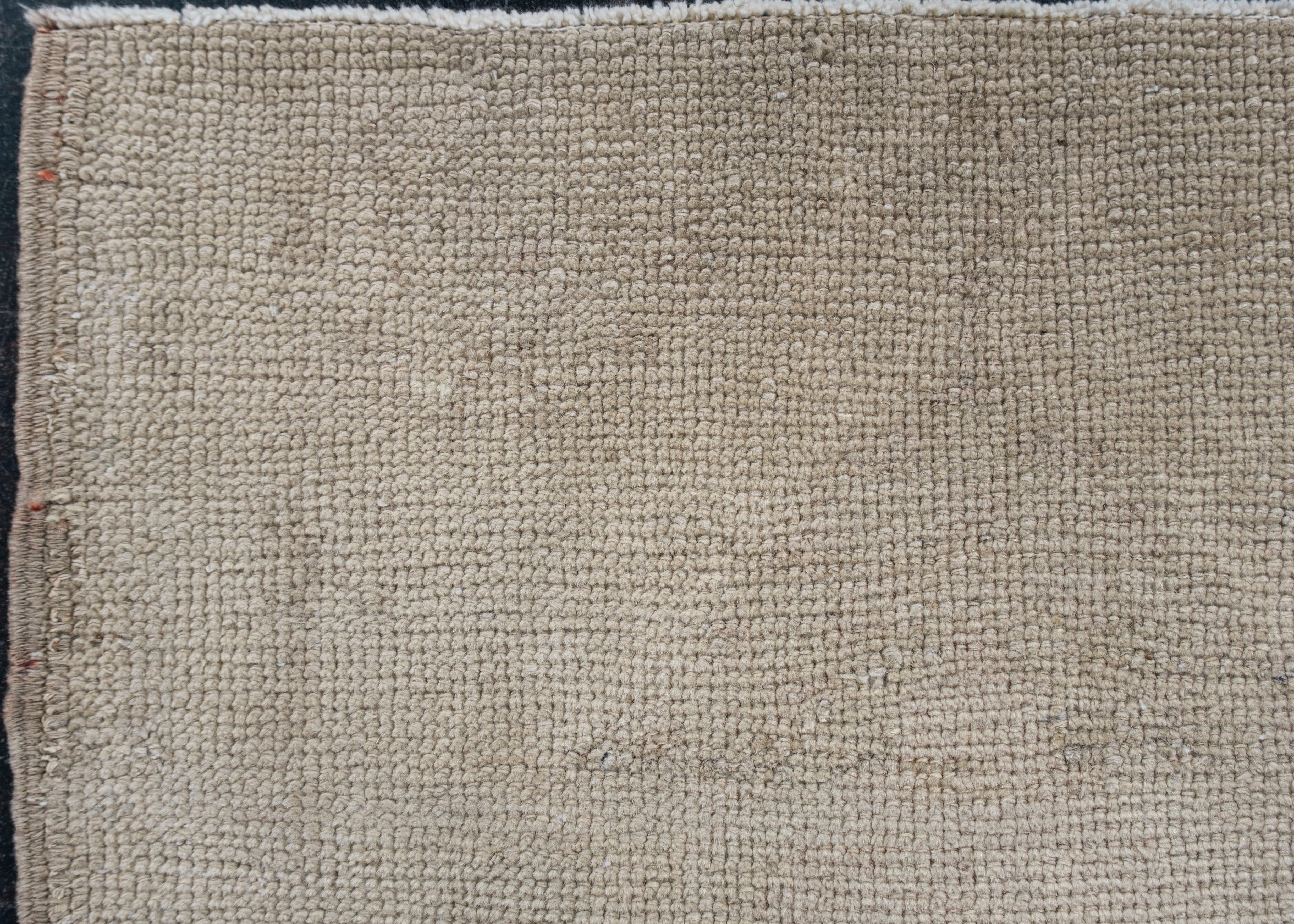 Oriental Hand Knotted Vintage Turkish Mini Rug 1'10