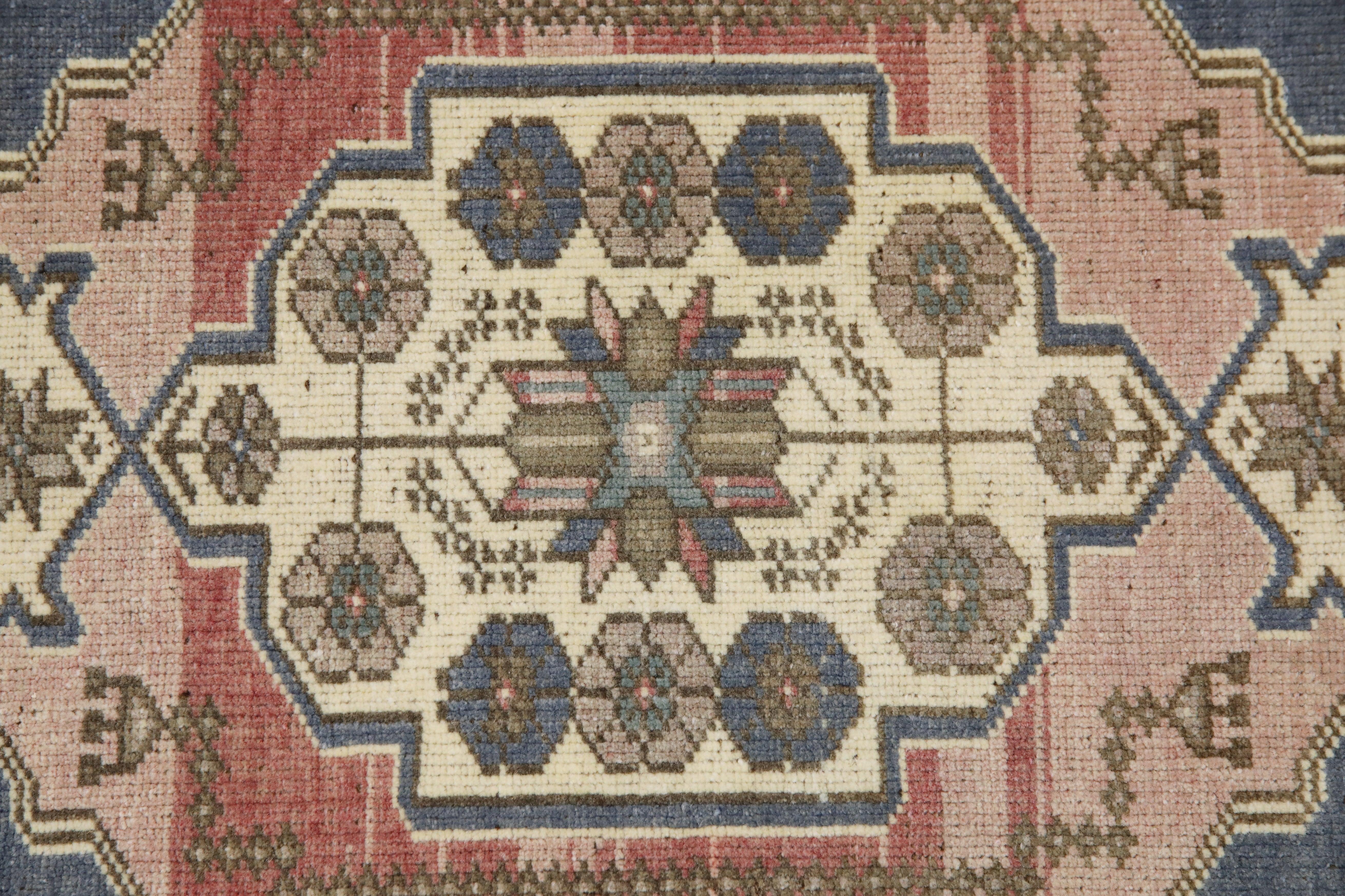 Oriental Noué à la main Vintage Turkish Mini Rug 1'11