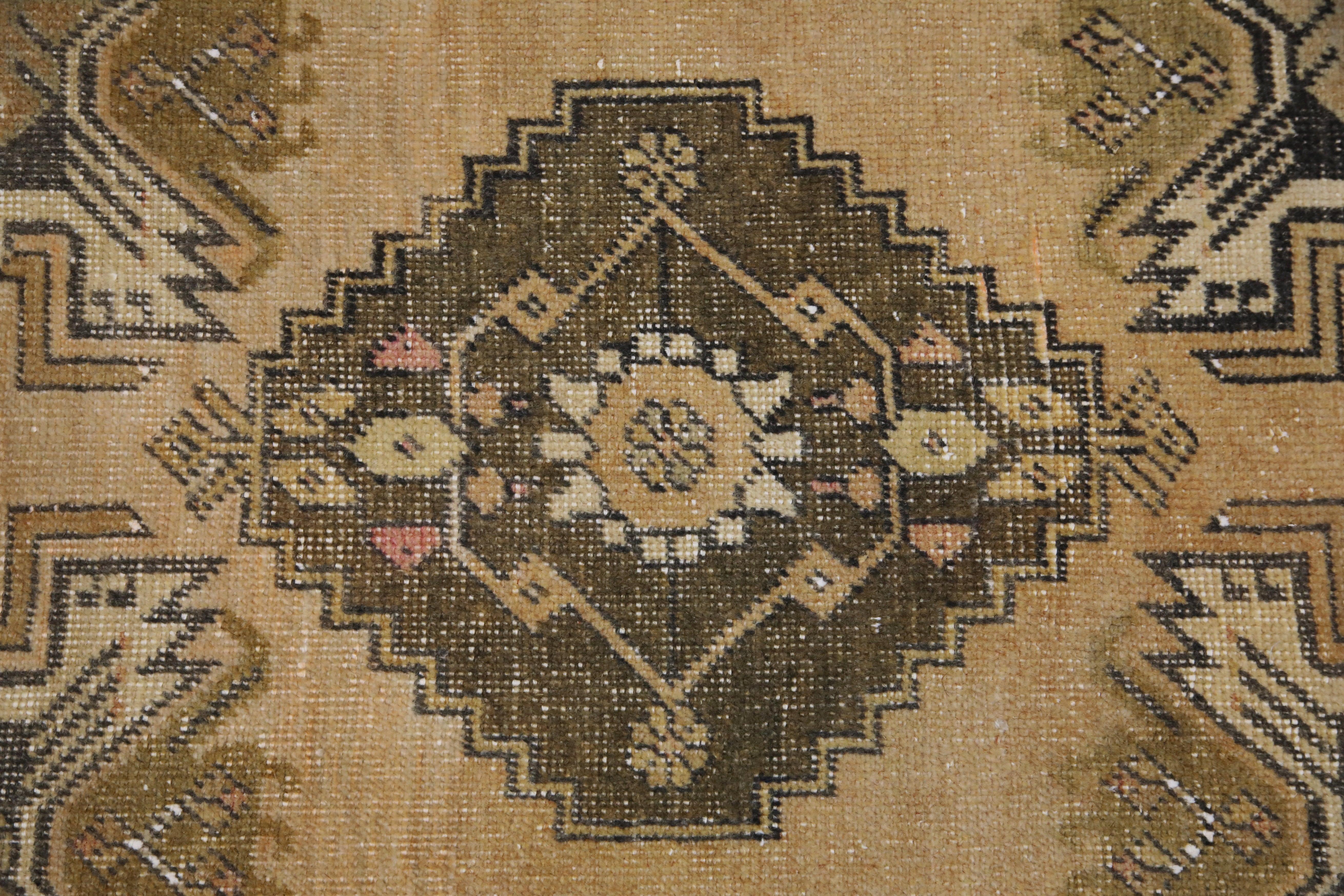 Oriental Noué à la main Vintage Turkish Mini Rug 1'11