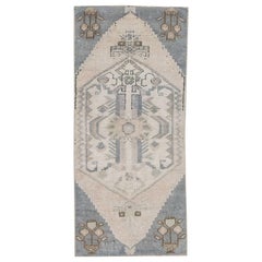 Orientalischer handgeknüpfter türkischer Vintage-Miniteppich 1'2" x 2'8" #112