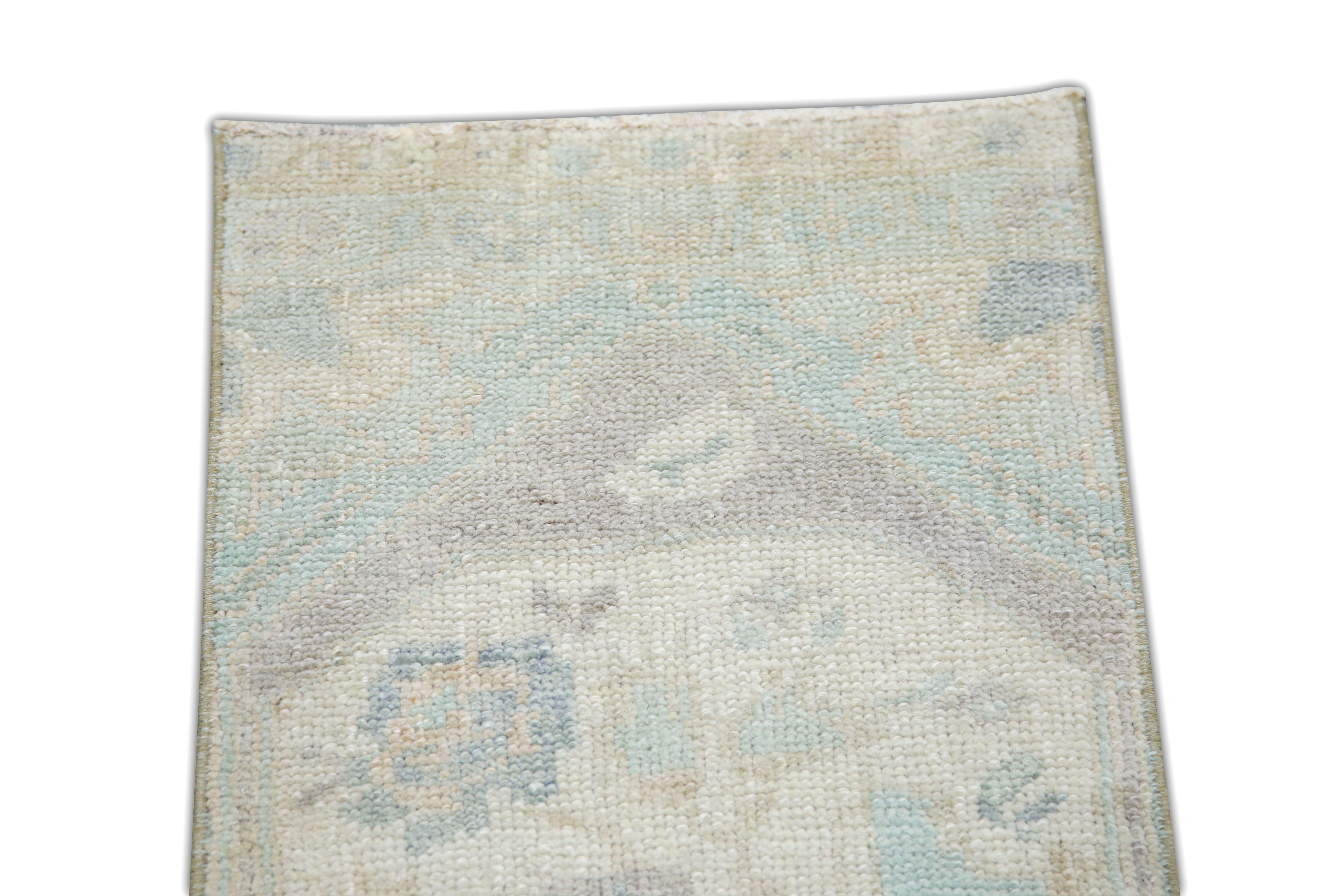 Hand-Knotted Oriental Hand Knotted Vintage Turkish Mini Rug 1'3