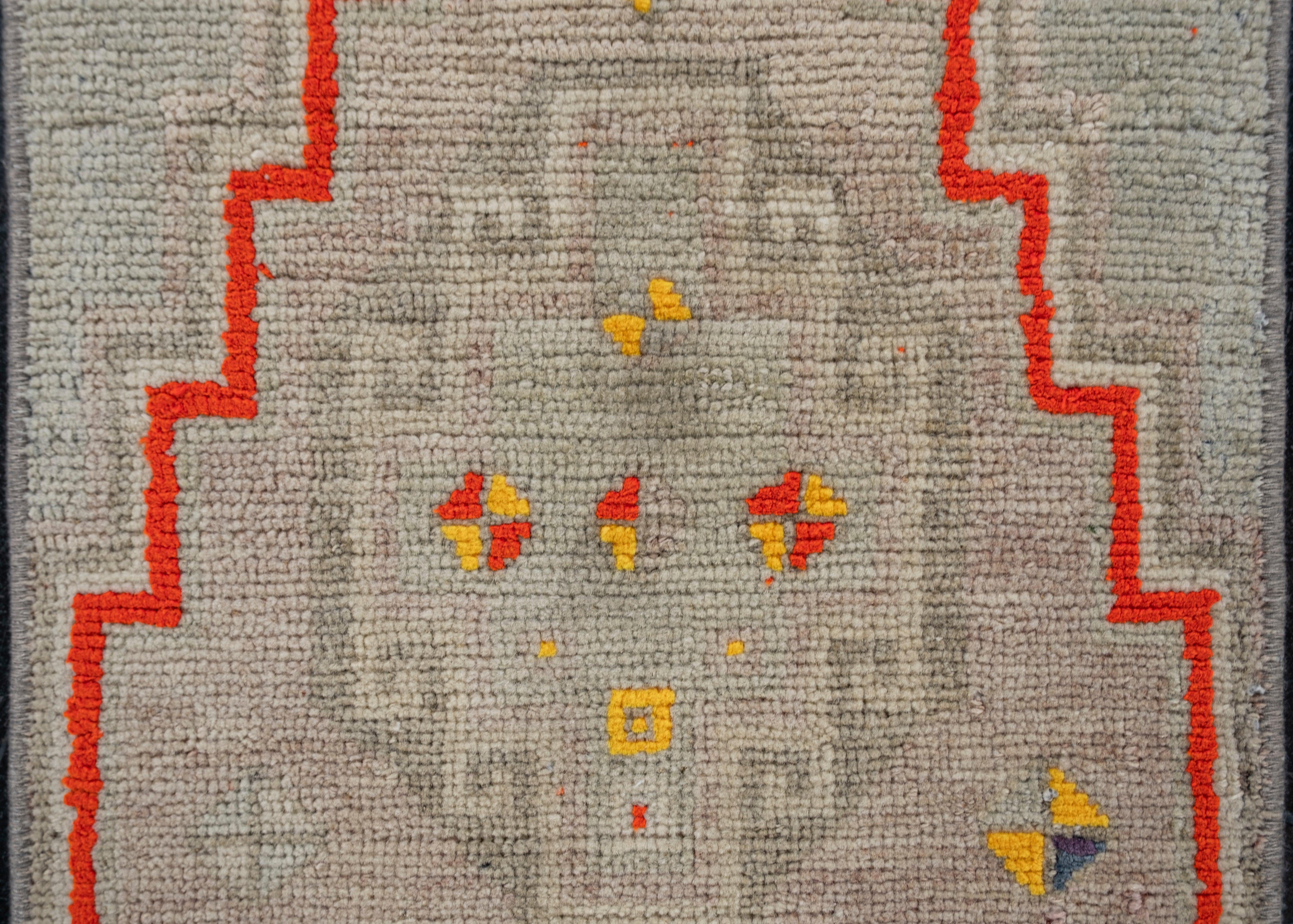 Oushak Rug Oriental Hand Knotted Turkish Oushak 3'1