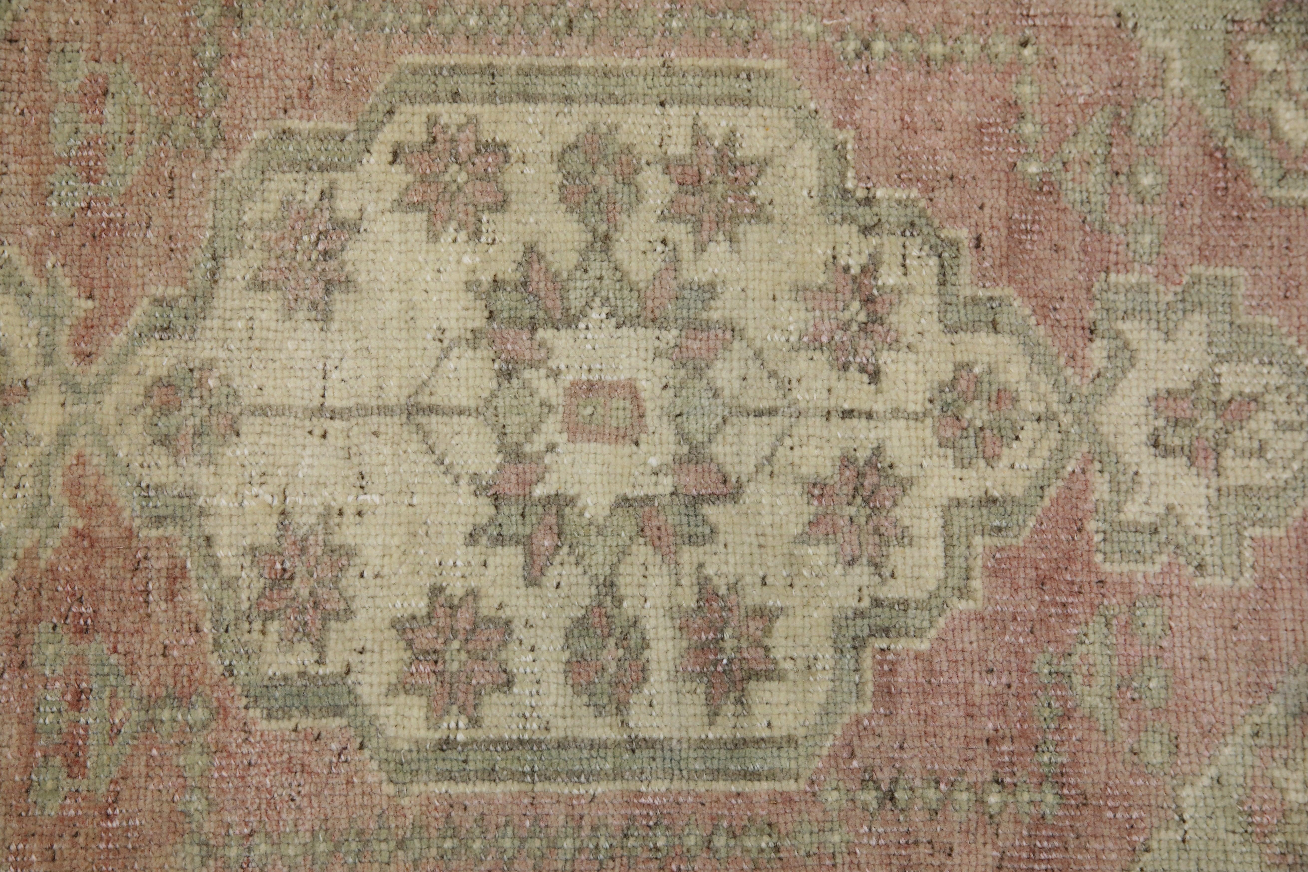 Oriental Hand Knotted Vintage Turkish Mini Rug 1'3