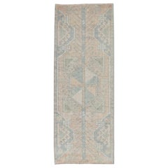 Oriental Hand Knotted Vintage Turkish Mini Rug 1'4" x 3'7" #8664