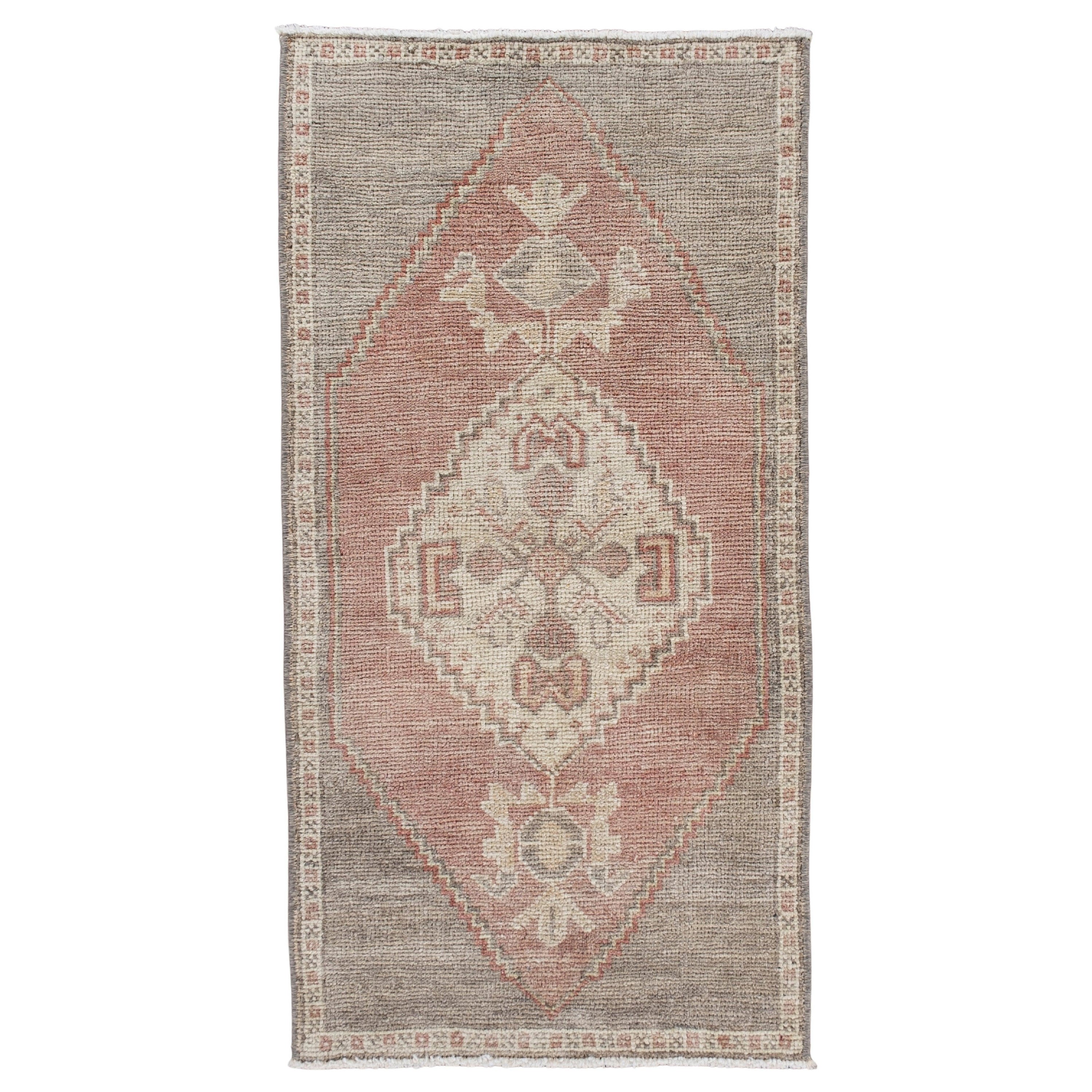 Orientalischer handgeknüpfter türkischer Vintage-Miniteppich 1'5" x 2'10" #11995