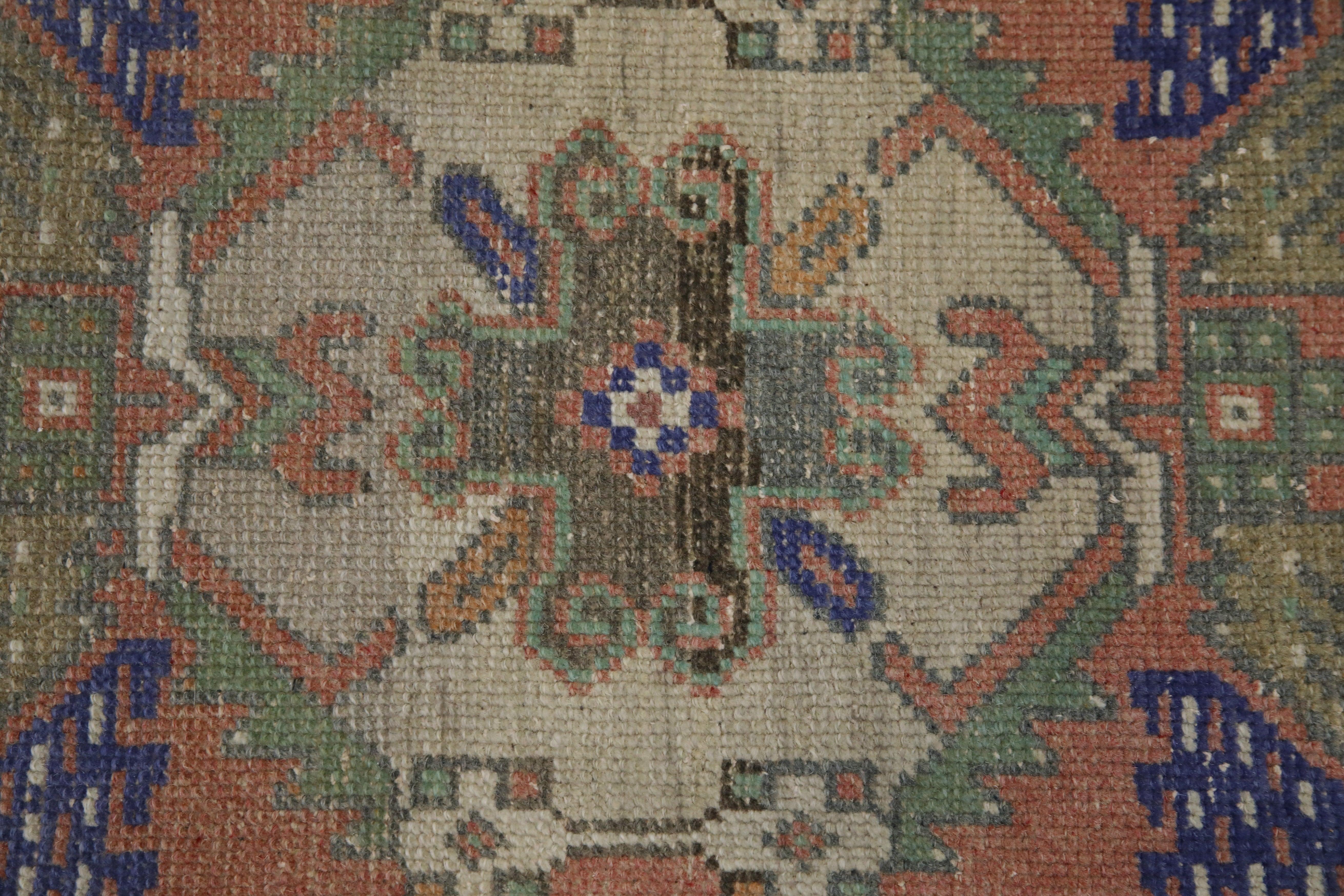 Oriental Noué à la main Vintage Turkish Mini Rug 1'5