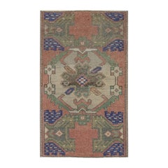 Orientalischer handgeknüpfter türkischer Vintage-Miniteppich 1'5" x 2'10" #8968